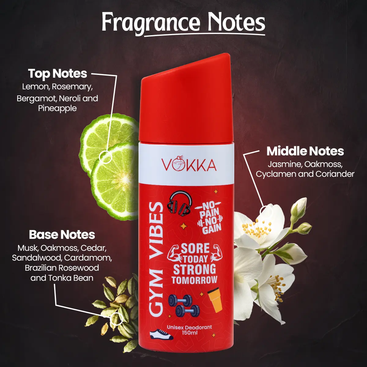 Vokka Vibes Deodorant Combo Pack 450ml - 150ml x 3 - Image 7