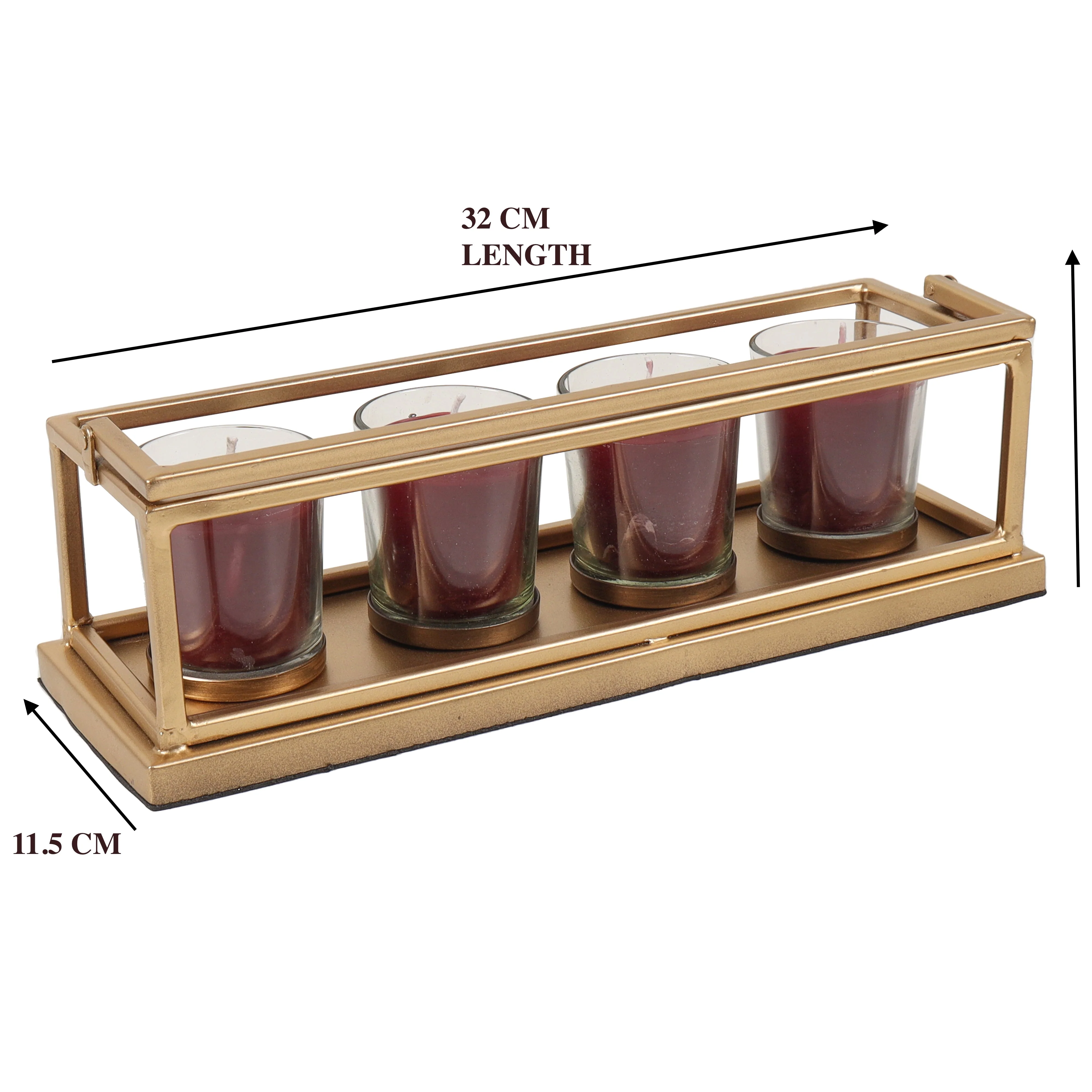Votive Candle Stand with Scented Candles (Set of 4) - Image 2