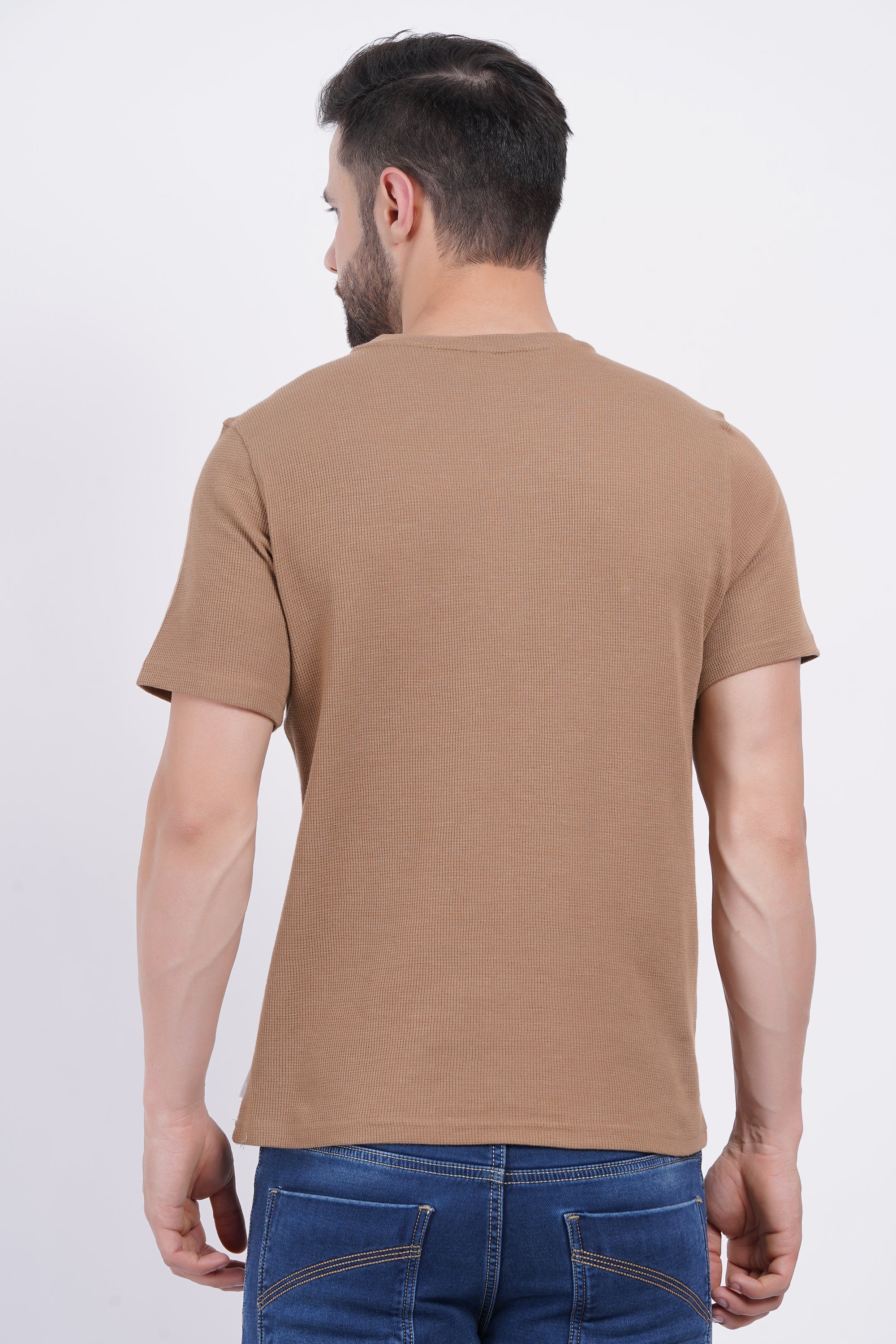 Waffle Beige T-shirt - Image 4