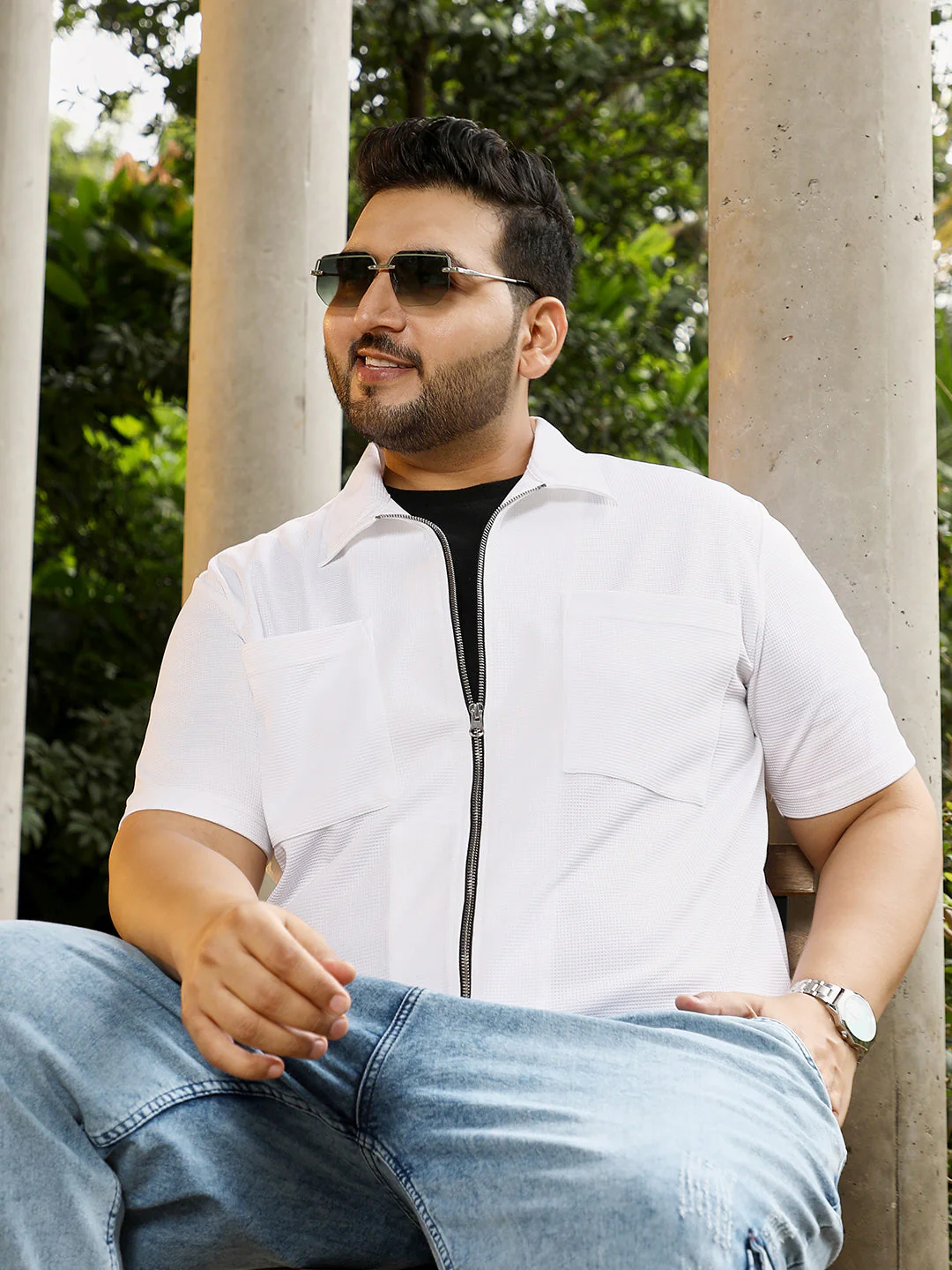 Waffle-Utility Oversized Shirt - Image 26