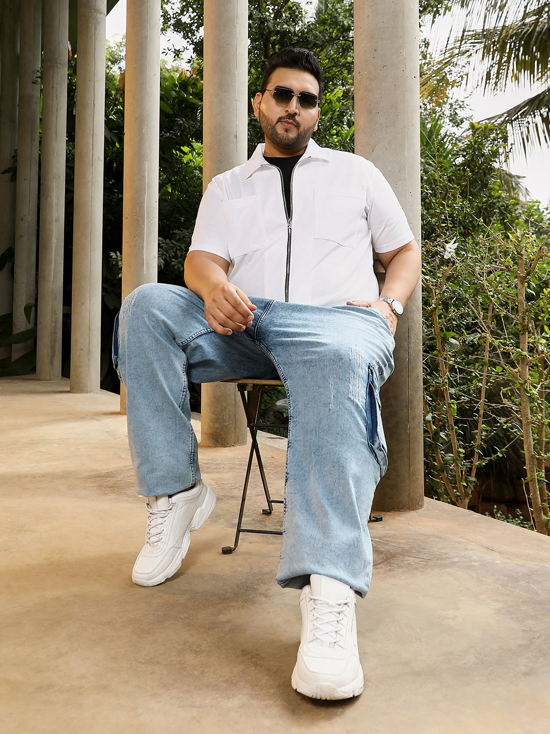 Waffle-Utility Oversized Shirt - Image 6