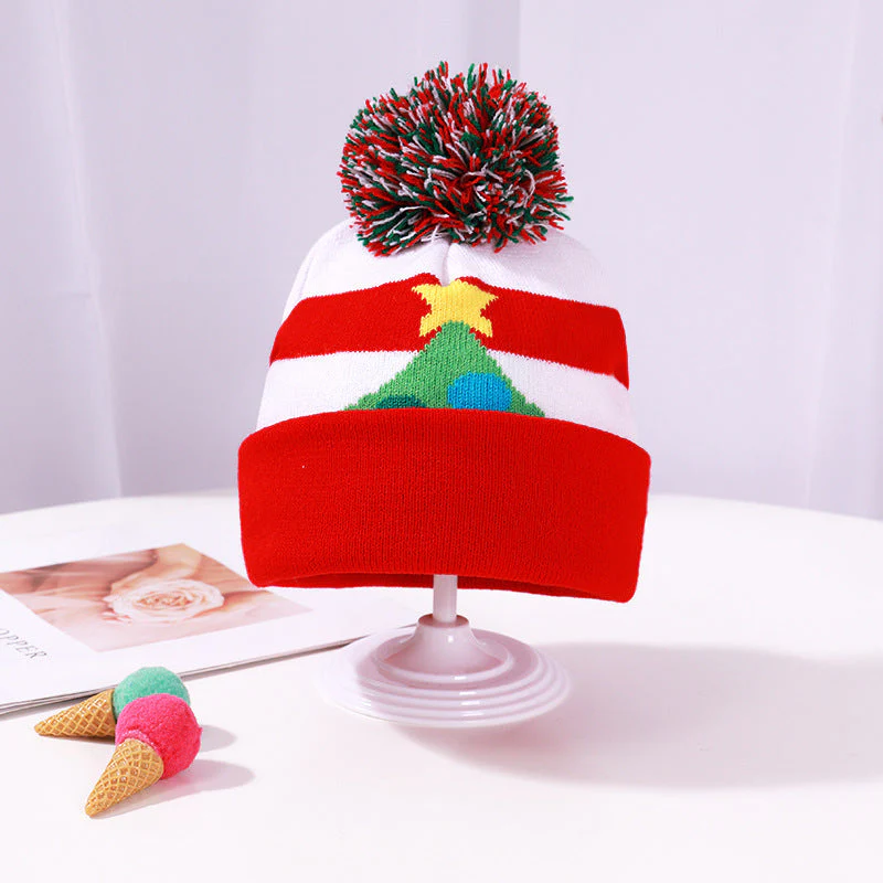Warm Knitted LED Christmas Cap and Scarf Set - Image 4