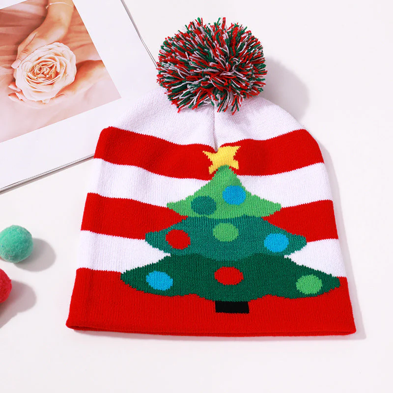 Warm Knitted LED Christmas Cap and Scarf Set - Image 5