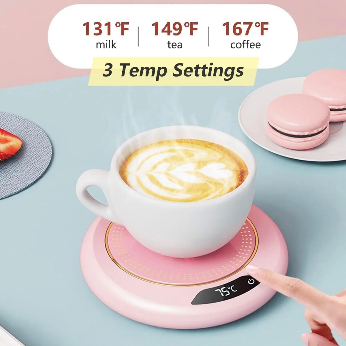 Warmy: USB-Powered Coffee Mug Warmer with LCD Display for Keeping Your Beverages Hot & Ready - Image 3