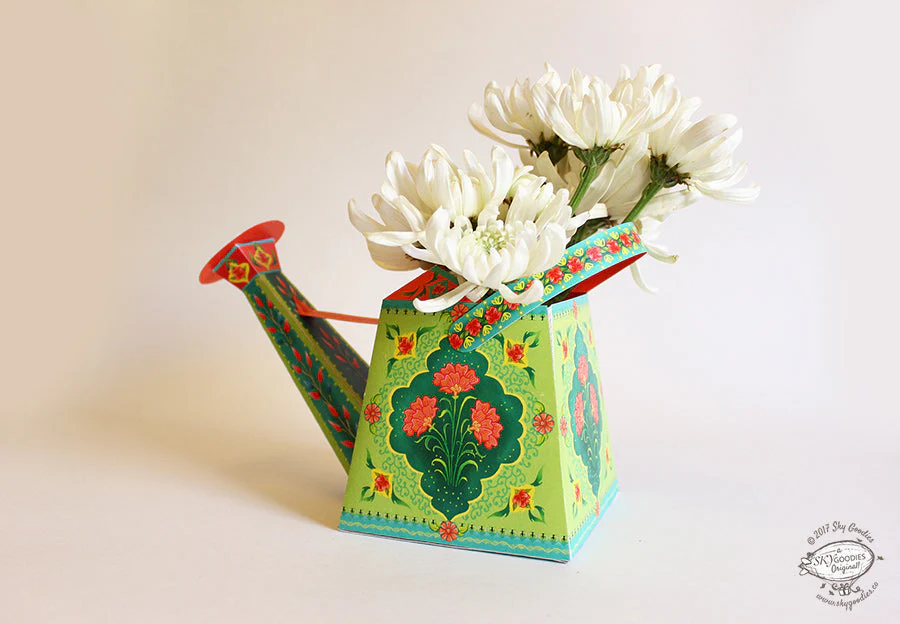 Watering Can Vase / Pen Holder DIY Paper Craft Kit - Image 6