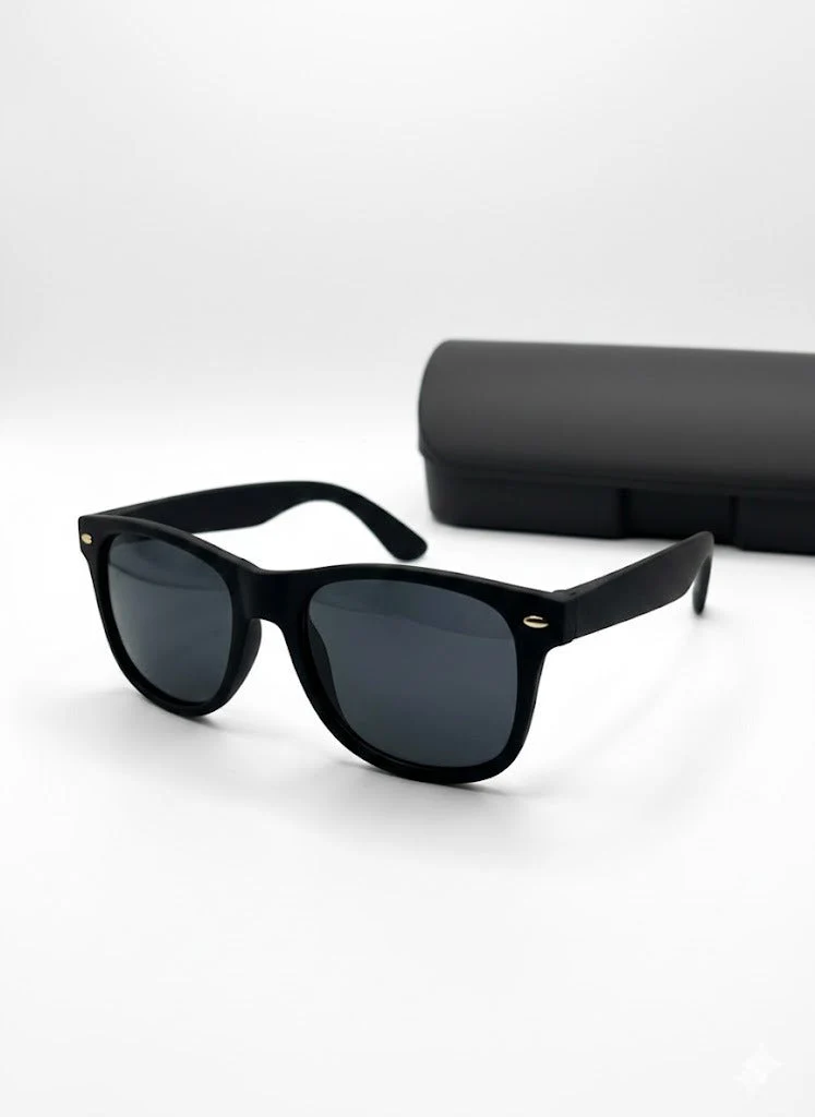 Wayfarer Sunglasses + Protective Case + Microfiber Lens Cloth - Image 3