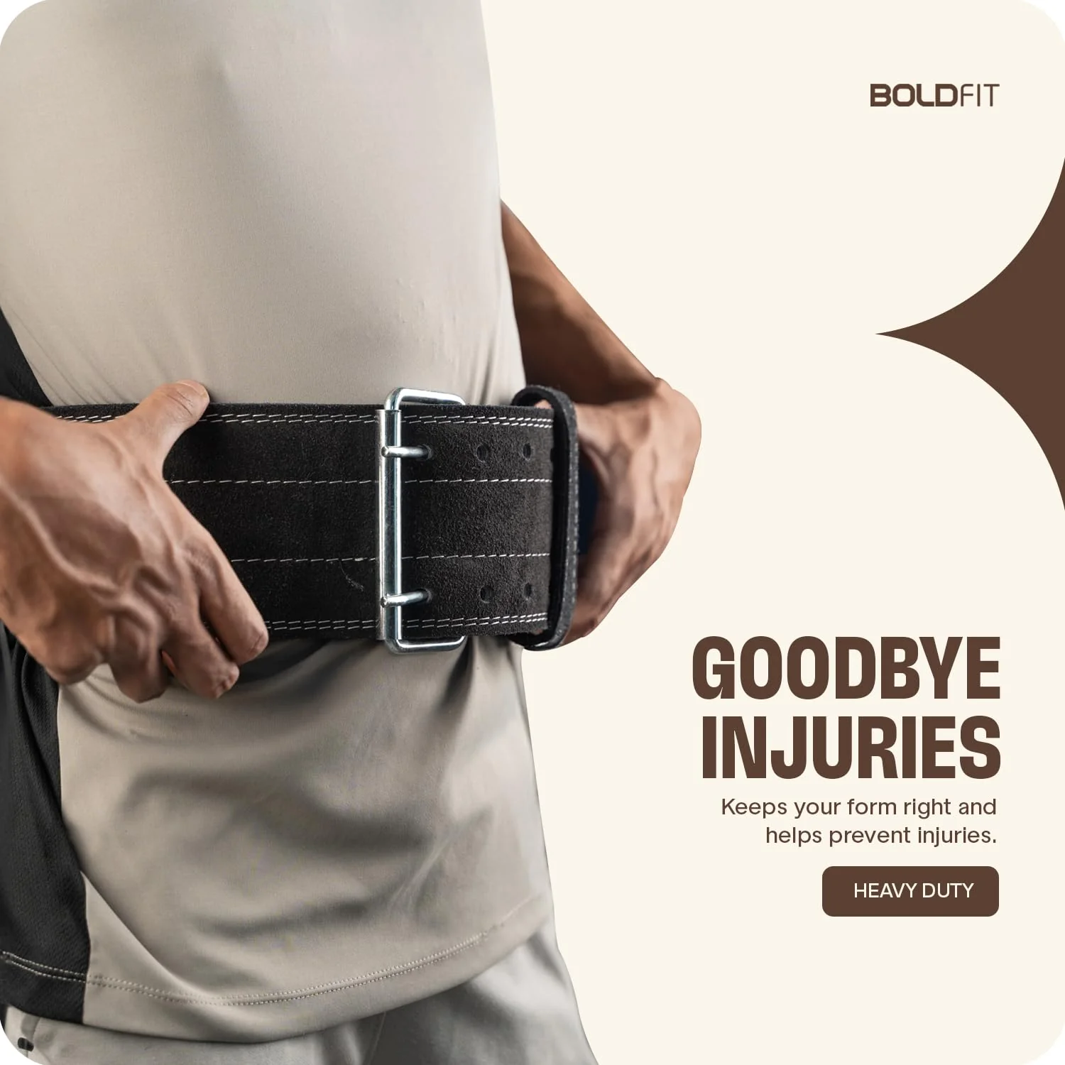 Weightlifting Gym Belt (Leather) - Image 3