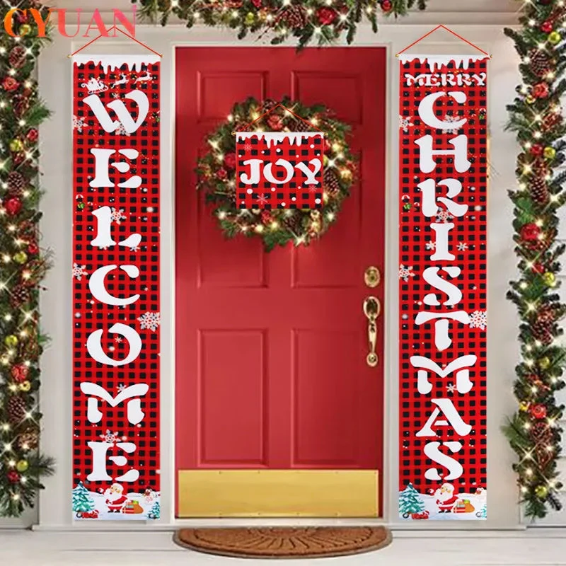 Welcome Christmas Banner (Set Of 3)