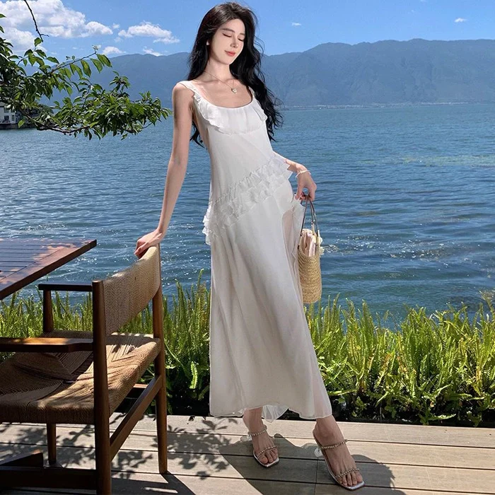White Fairy Beach Dress - Image 4