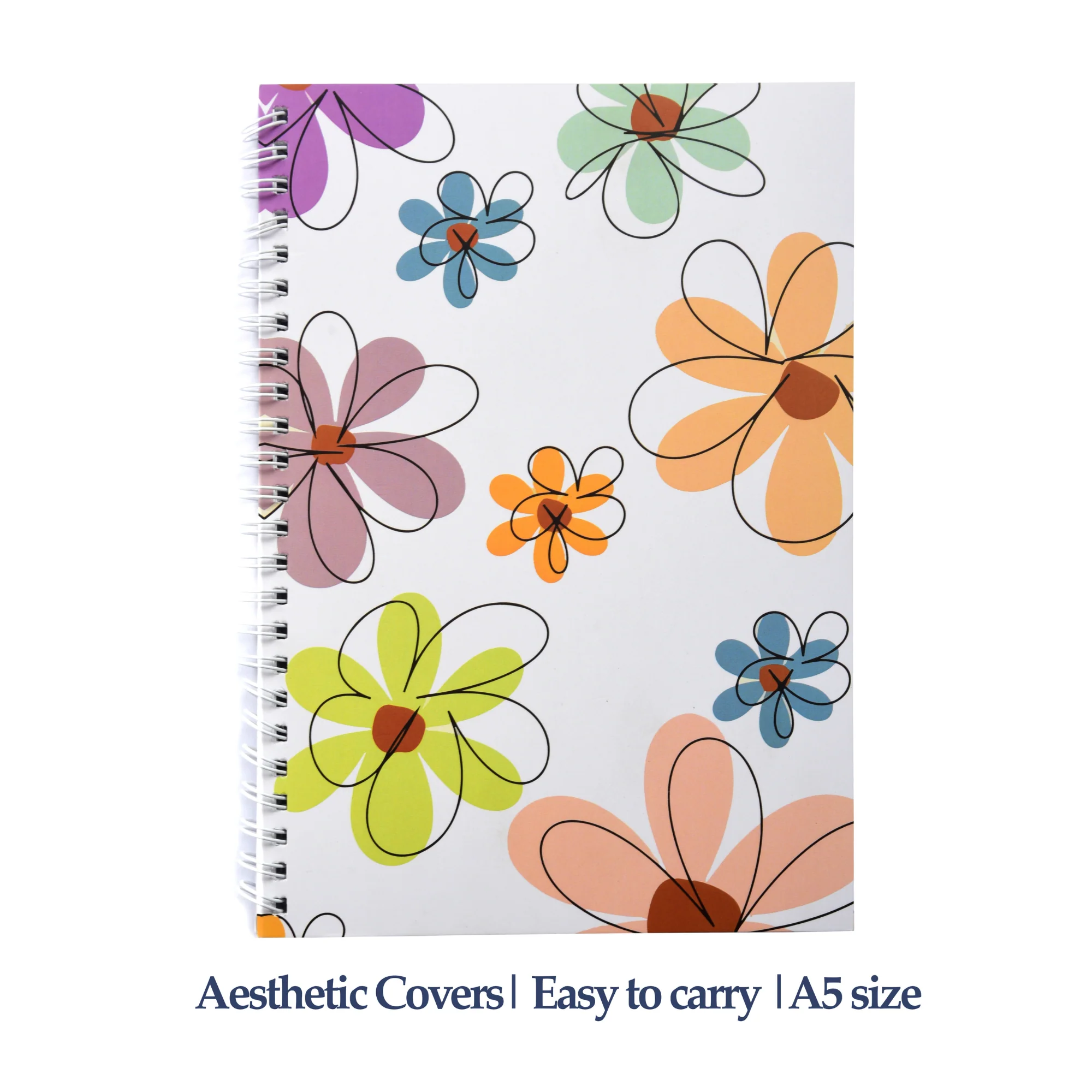 White floral Re-writeable Notebook - Image 5