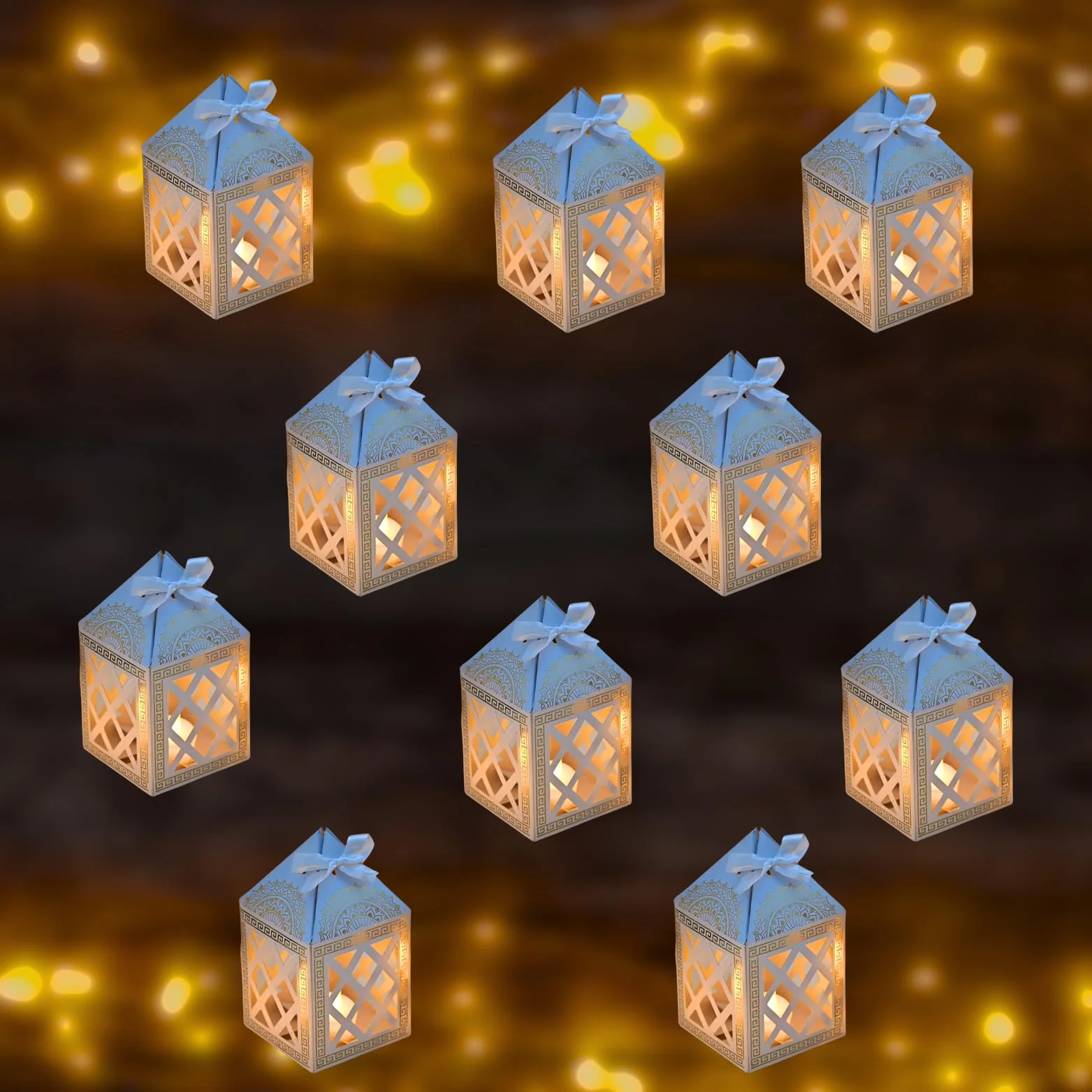 White Paper Votive with Tea Lights - Image 5