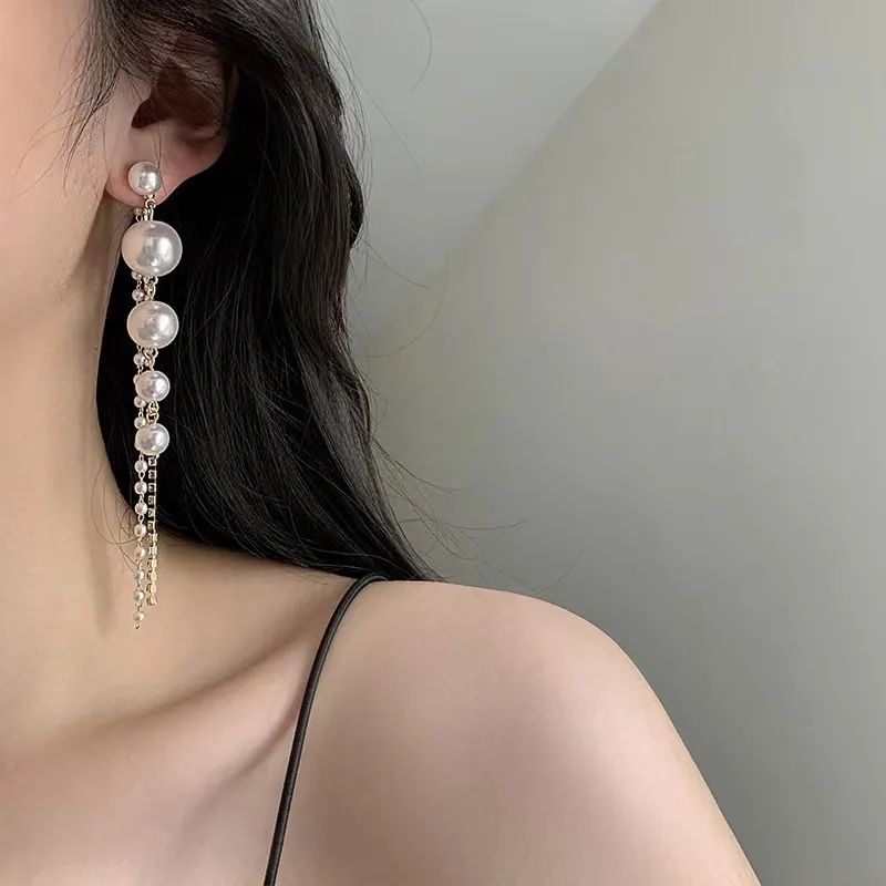 White Pearl Dangler Earring — Buy Any 5 for Rs. 599 - Image 2