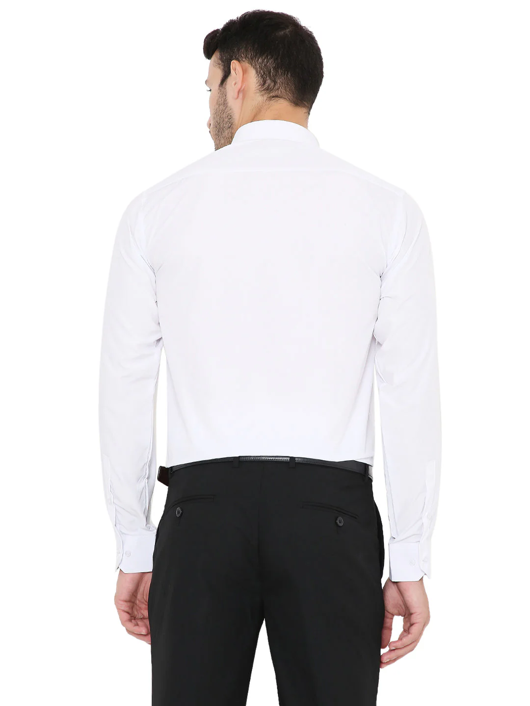 White Solid|Slim Fit |Formal Shirt - Image 2
