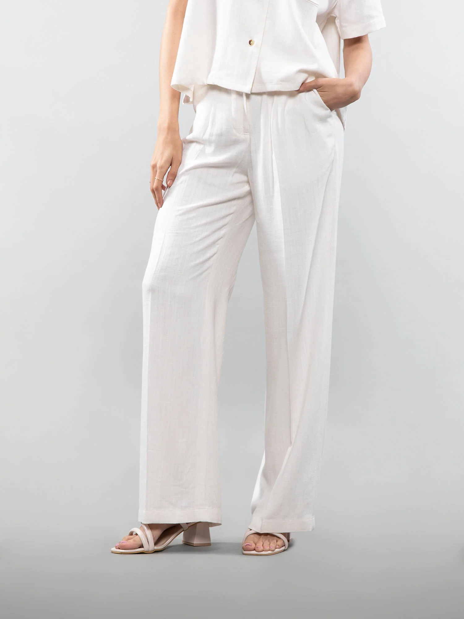 Wide-leg linen pants - Image 12