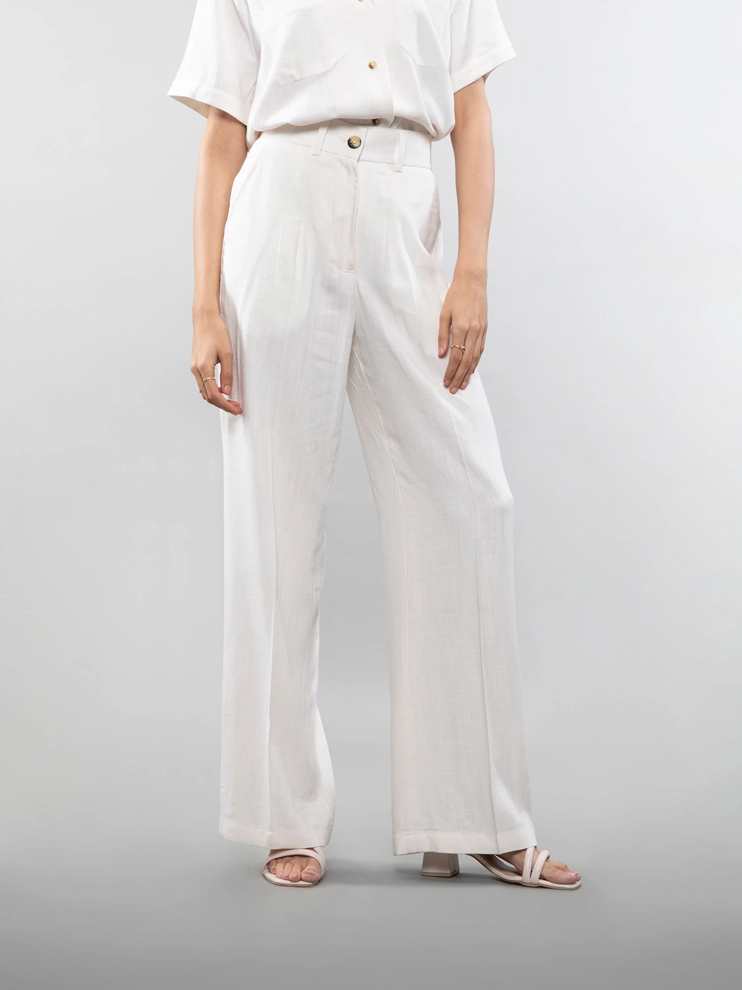 Wide-leg linen pants - Image 28