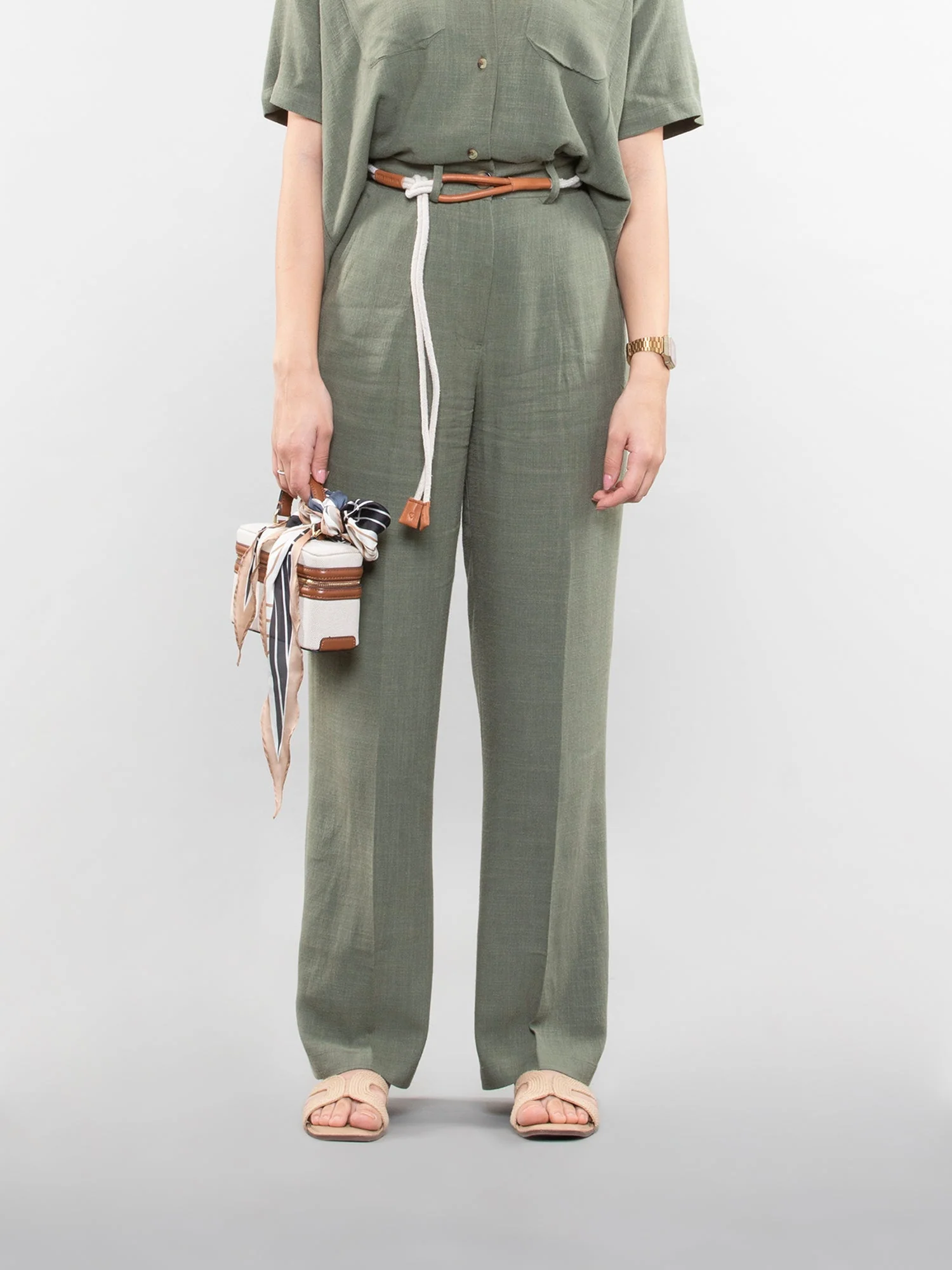 Wide-leg linen pants - Image 11