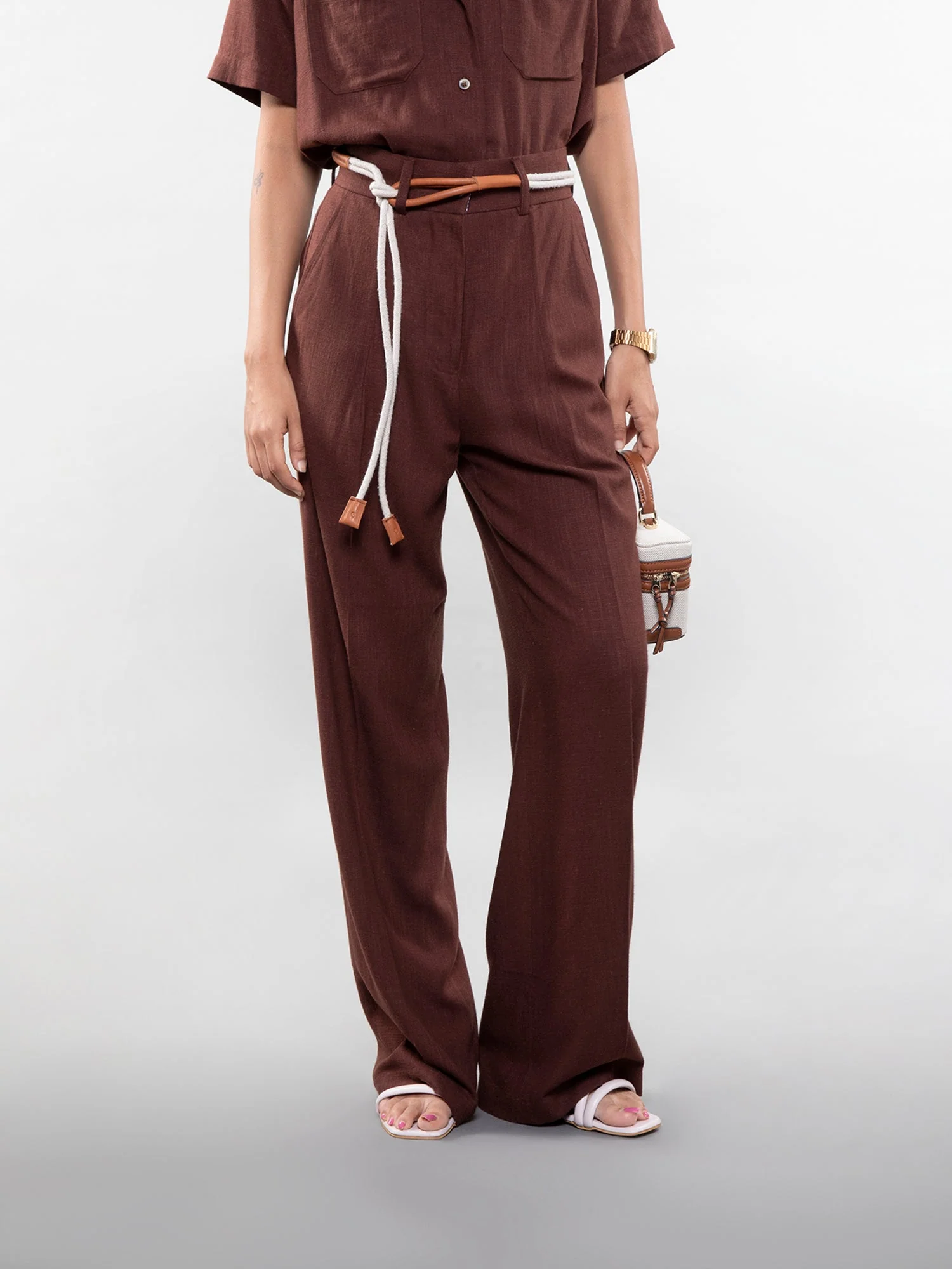 Wide-leg linen pants - Image 26