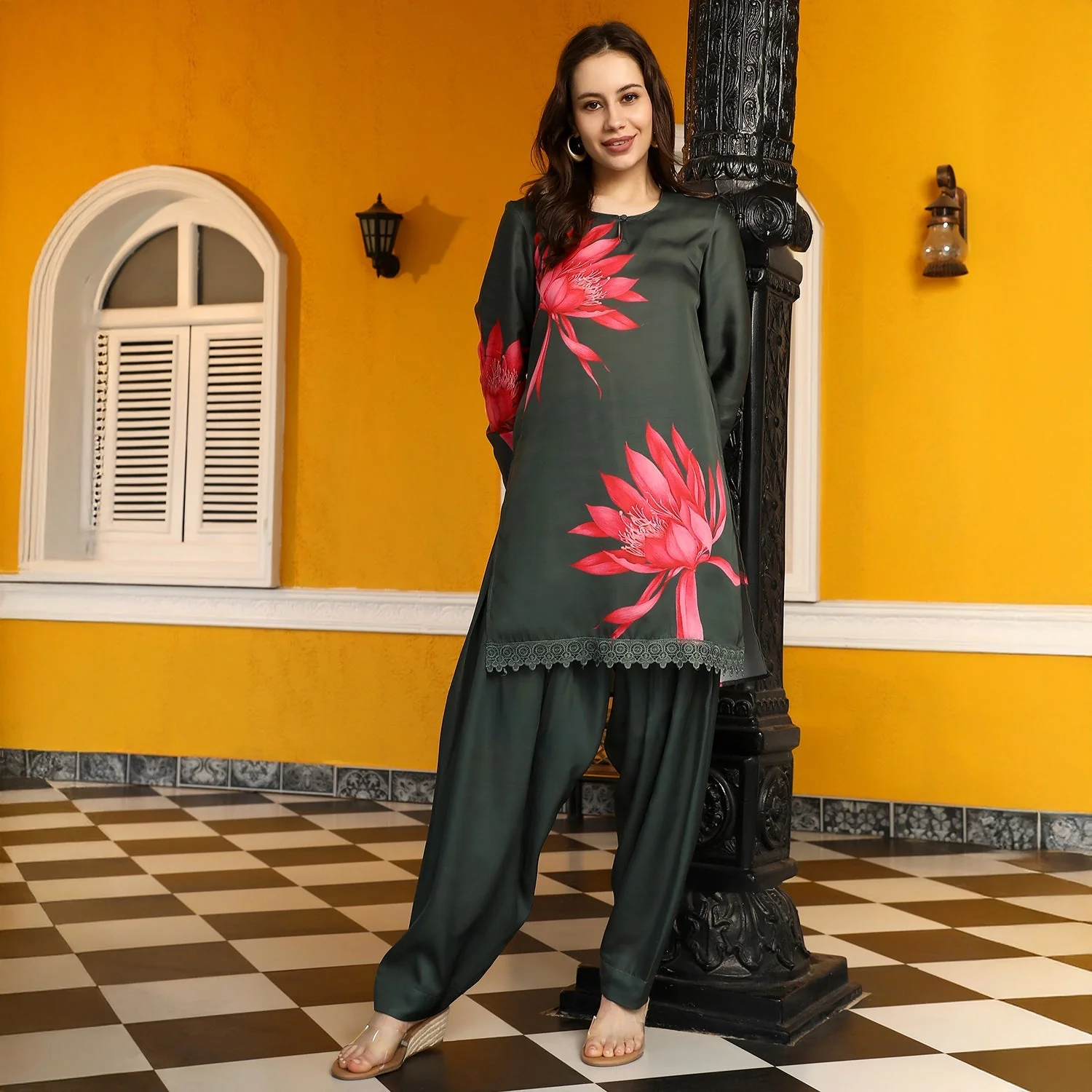 Wildflower-Block Imprint Kurta Set - Image 2