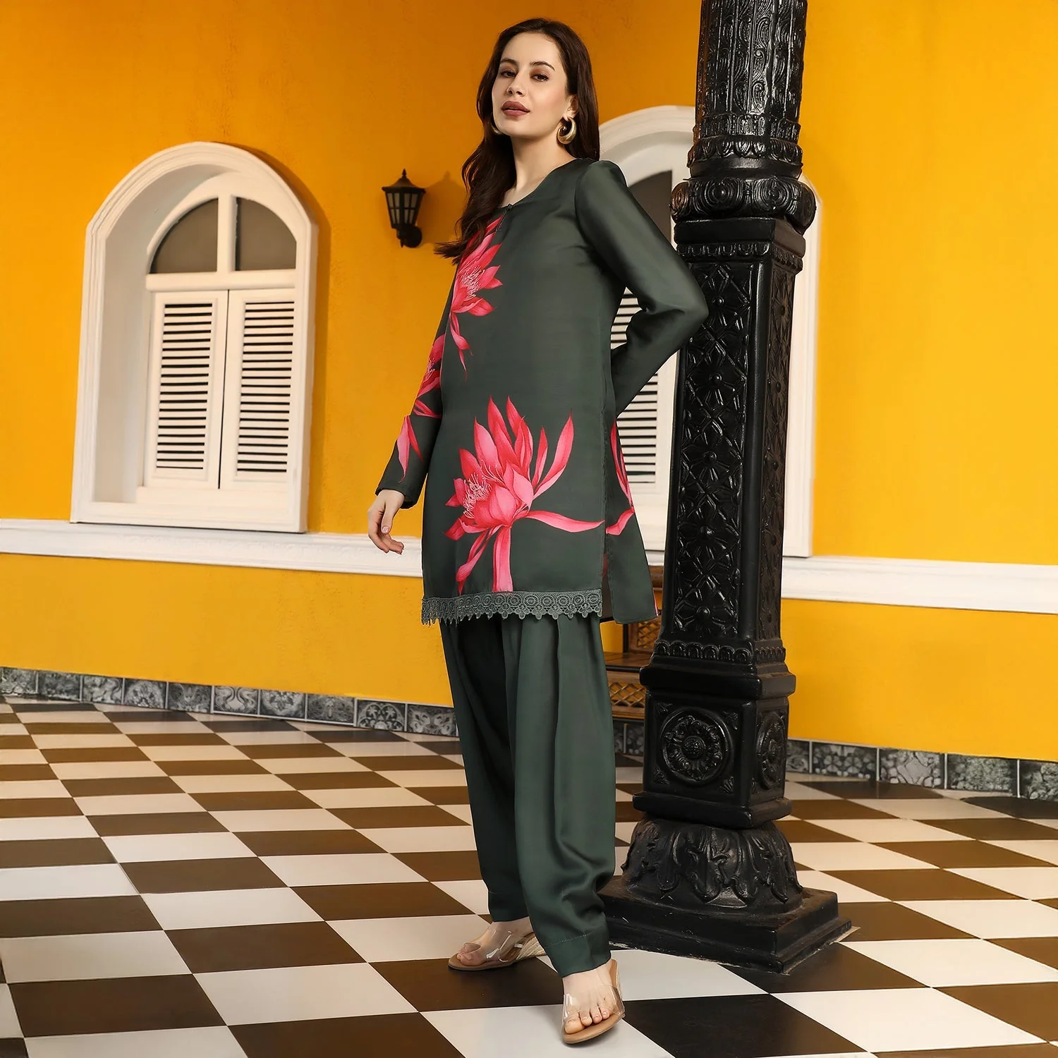 Wildflower-Block Imprint Kurta Set - Image 3