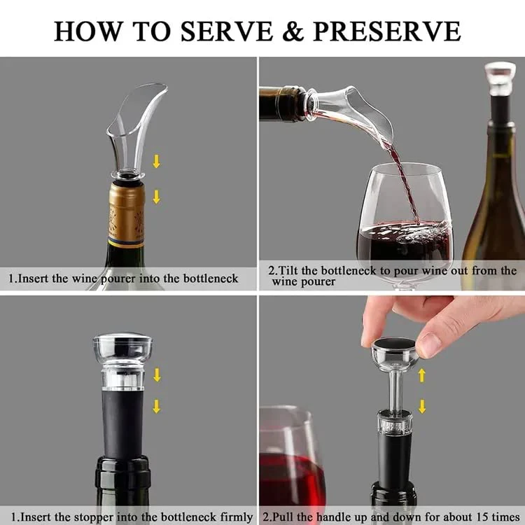 Wine Pourer Portable Decanter Aerator Wine Stopper Tool For Parties And Bars 1 pc - Image 6