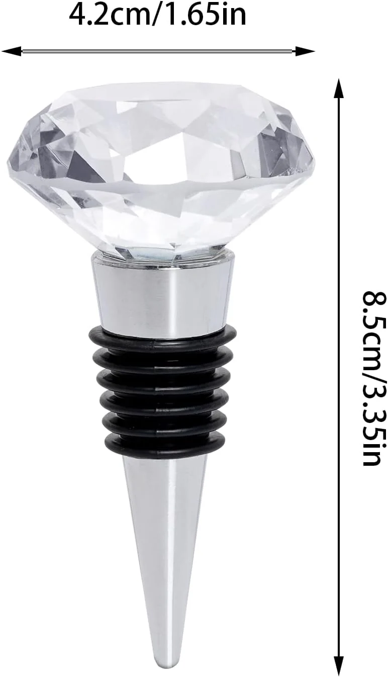 Wine Stoppers, Decorative Crystal Diamond Wine Bottle - Image 4