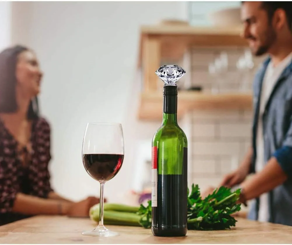 Wine Stoppers, Decorative Crystal Diamond Wine Bottle - Image 5