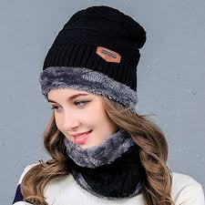 Winters Cap & Muffler for Men & Women(Black) - Image 5