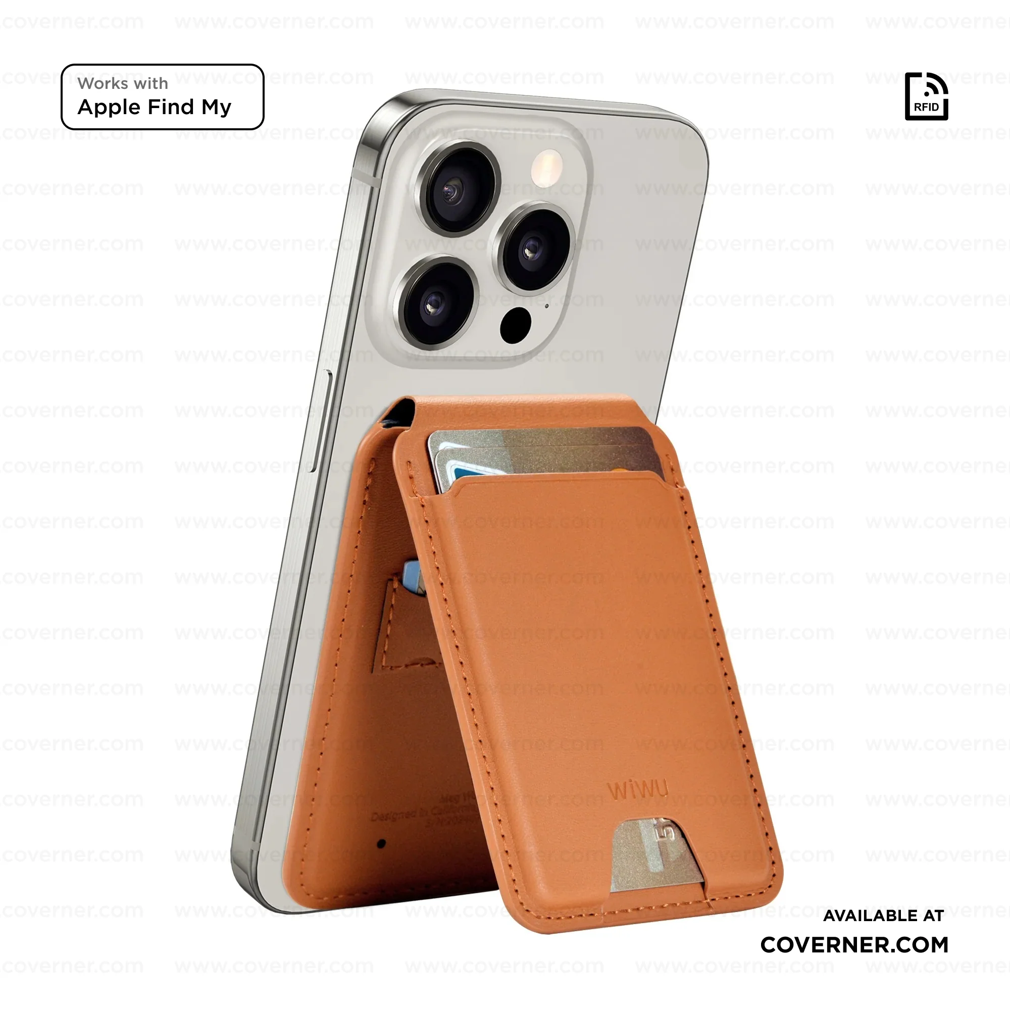 WIWU Mag Wallet FM MW-005 Slim Magnetic Wallet with Apple Find My & RFID – Sold by Coverner India - Image 10