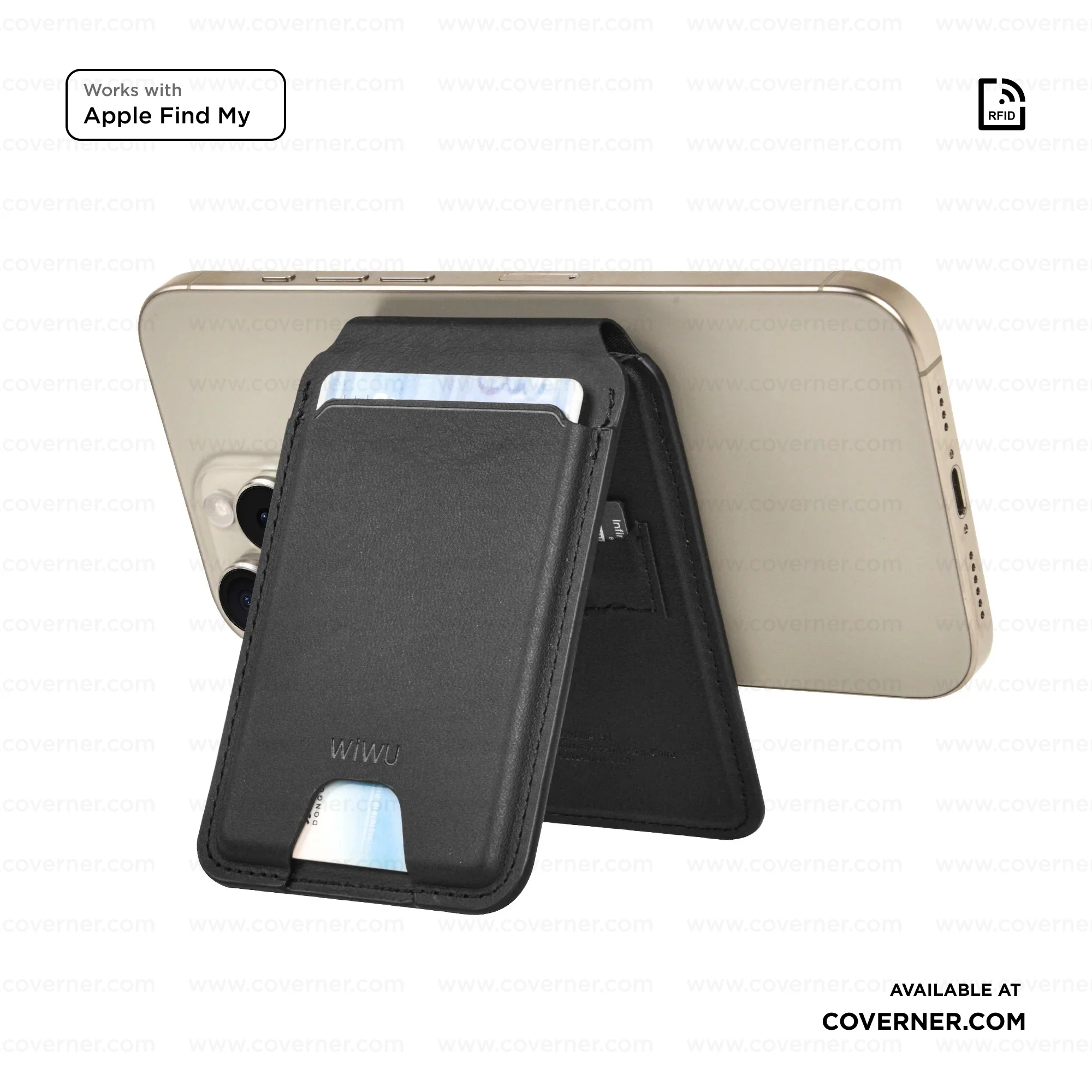 WIWU Mag Wallet FM MW-005 Slim Magnetic Wallet with Apple Find My & RFID – Sold by Coverner India - Image 4