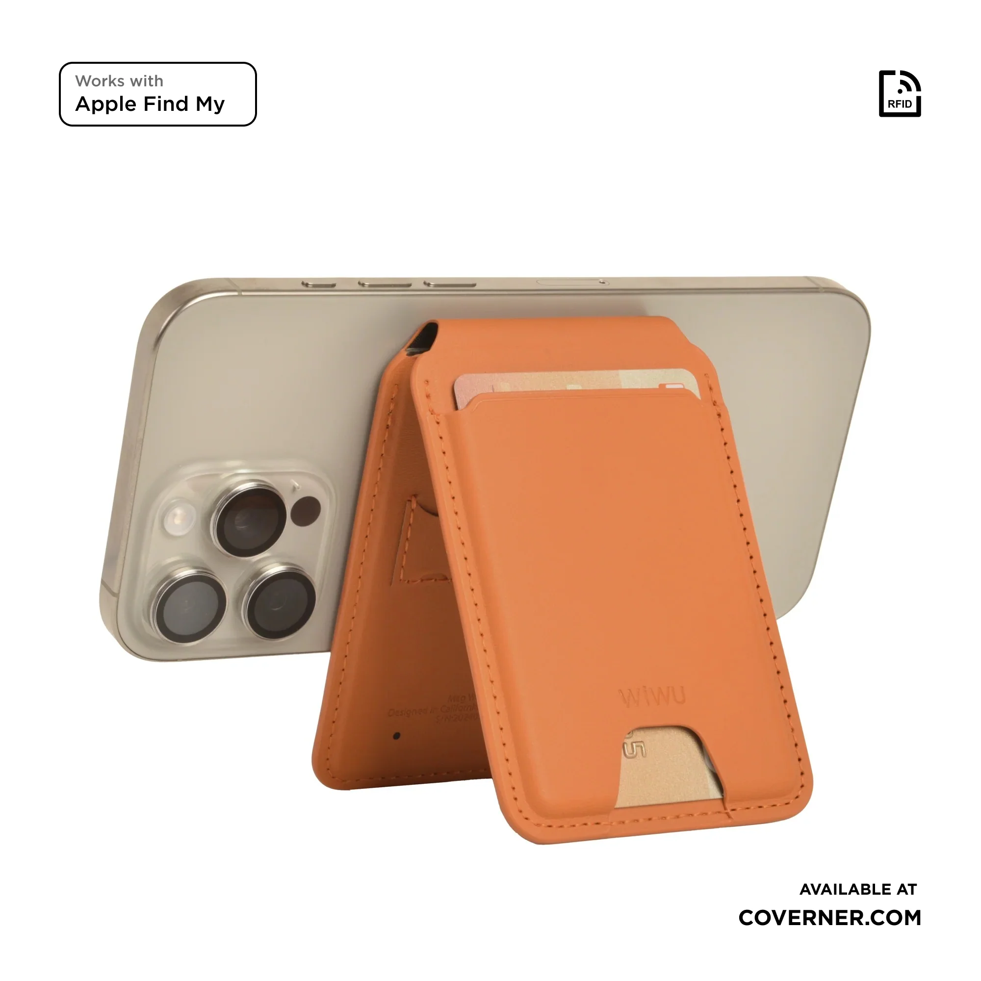 WIWU Mag Wallet FM MW-005 Slim Magnetic Wallet with Apple Find My & RFID – Sold by Coverner India - Image 9