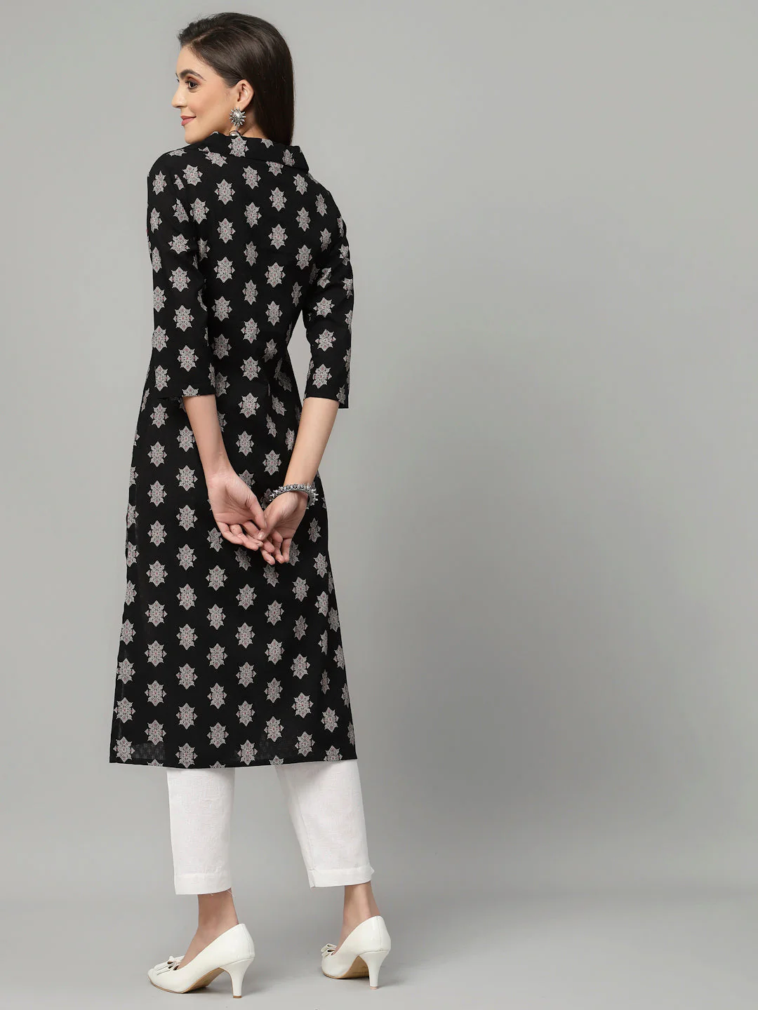Women Dobby Cotton Collar Neck - Image 3