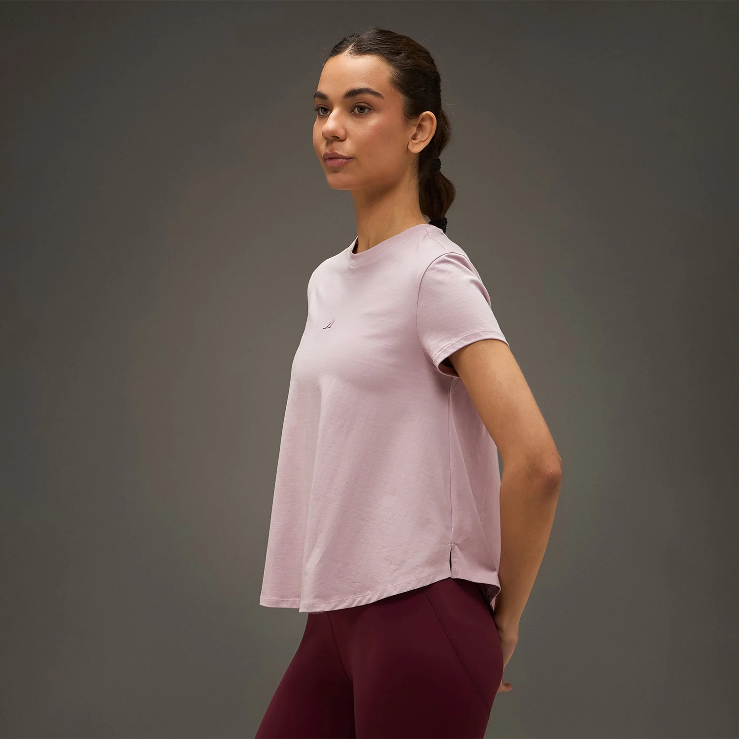Women Essential Flared Cotton T-Shirt Soft Pink - Image 6
