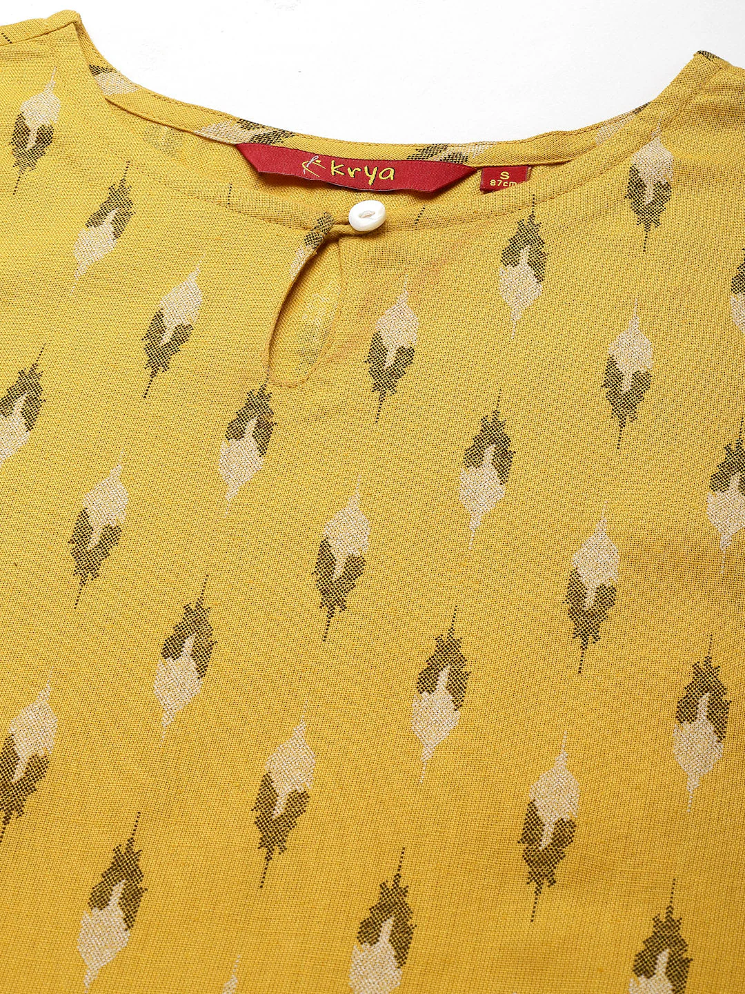 Women Geometric Print Cotton Linen Kurta - Image 6