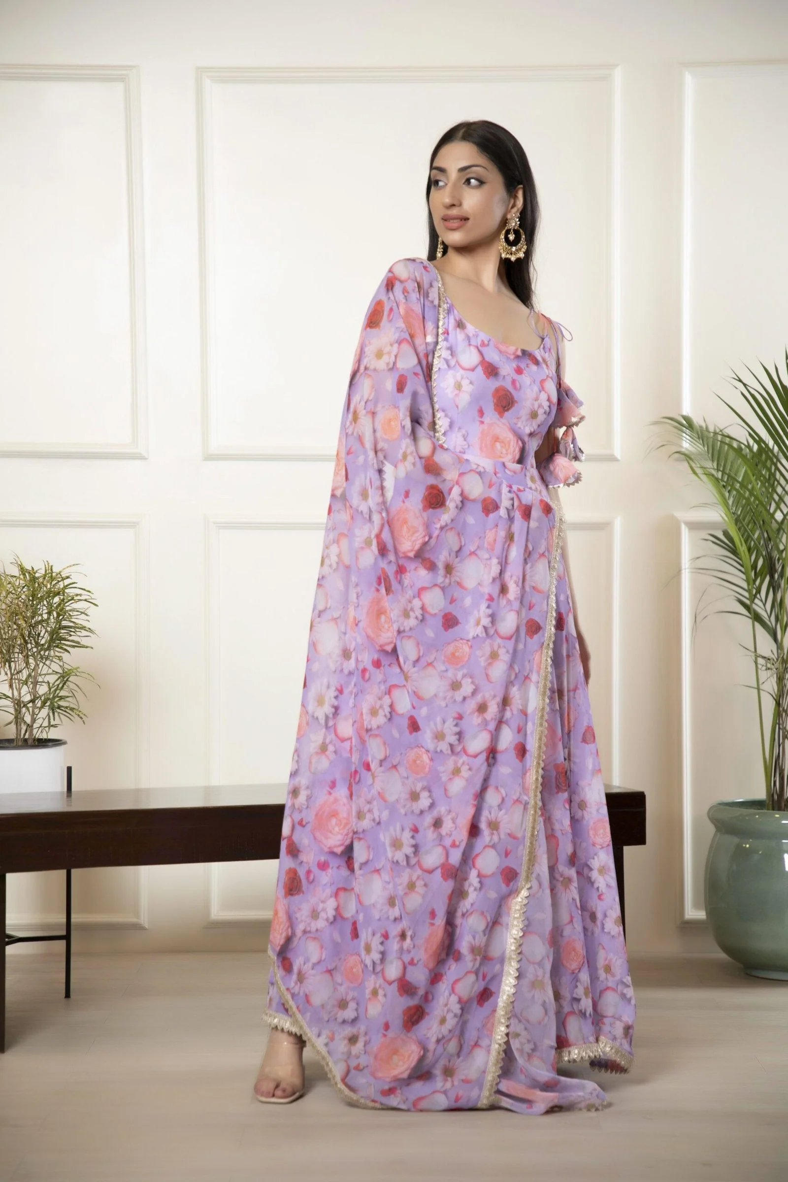 Women’s Floral Anarkali Set – 2 Piece Set for Special Occasions - Image 3