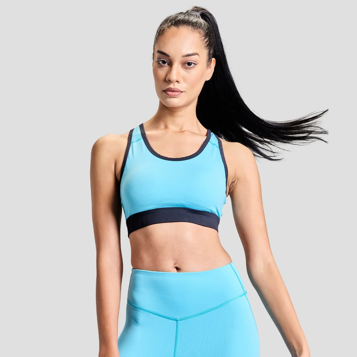 Womens Limitless Blue Sports Bra - Image 6