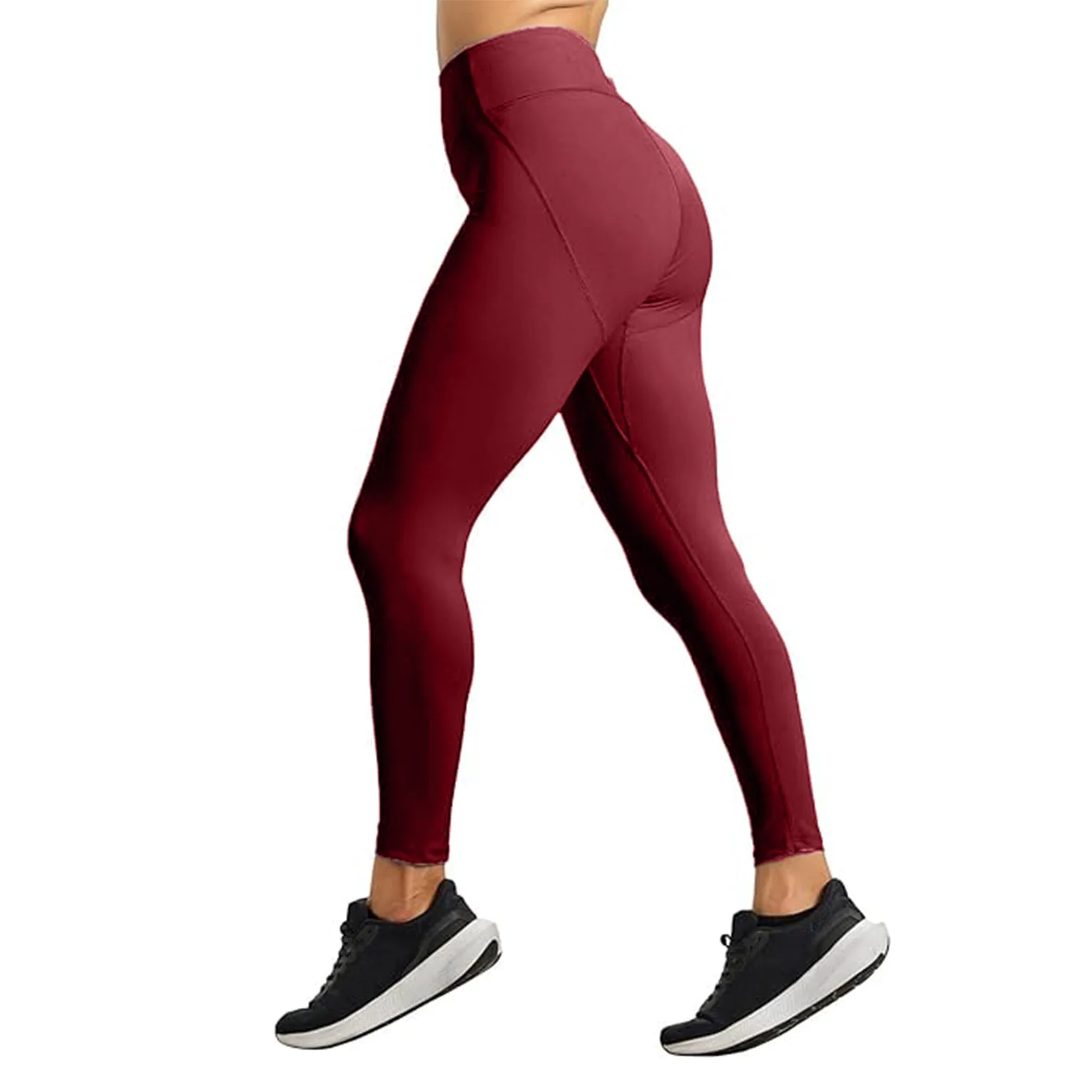 Womens Limitless Leggings - Burgundy - Image 7