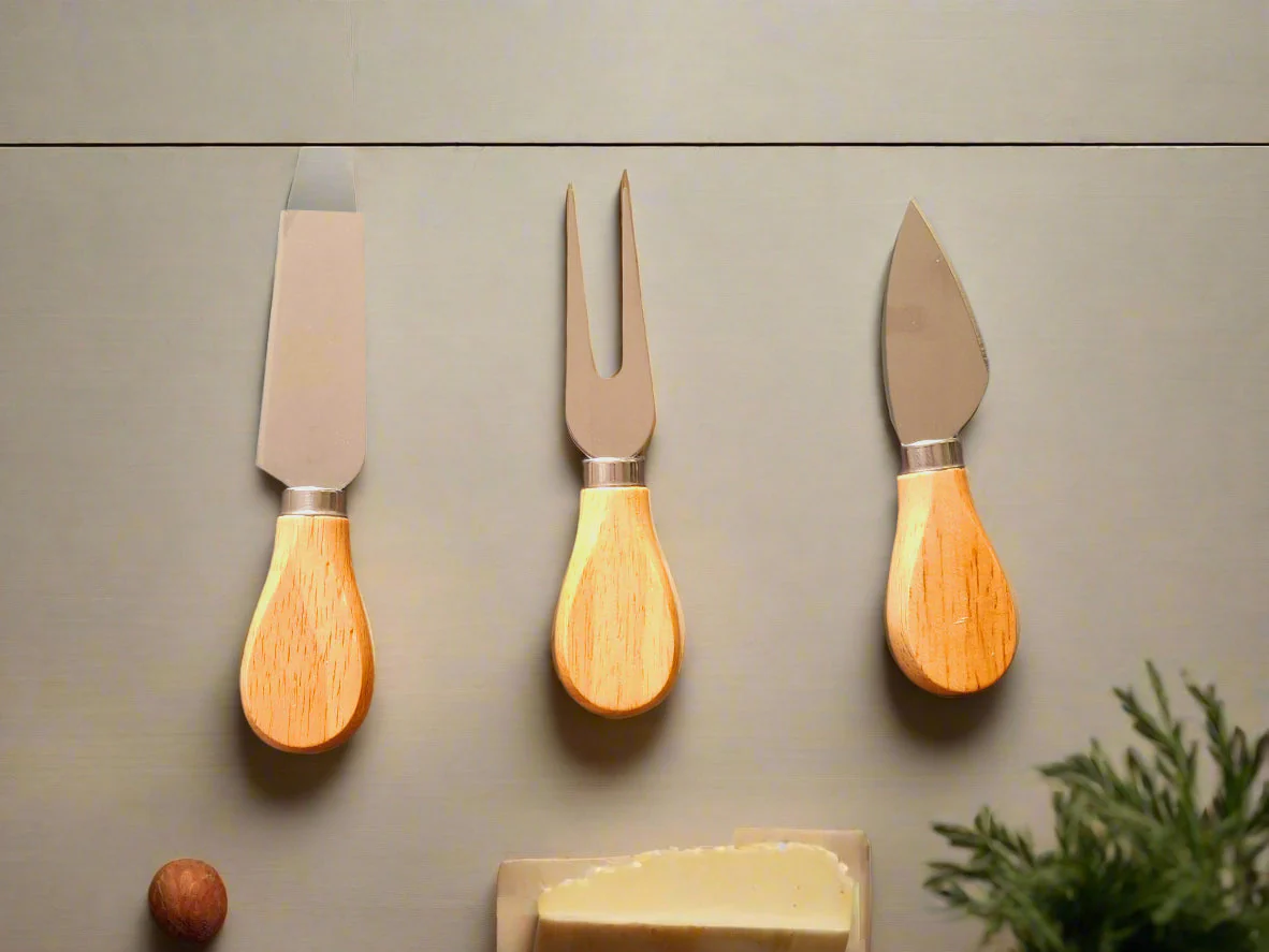 Wooden Cheese Platter Set With Marble Board And Cheese Cutlery Style 1 - Image 13