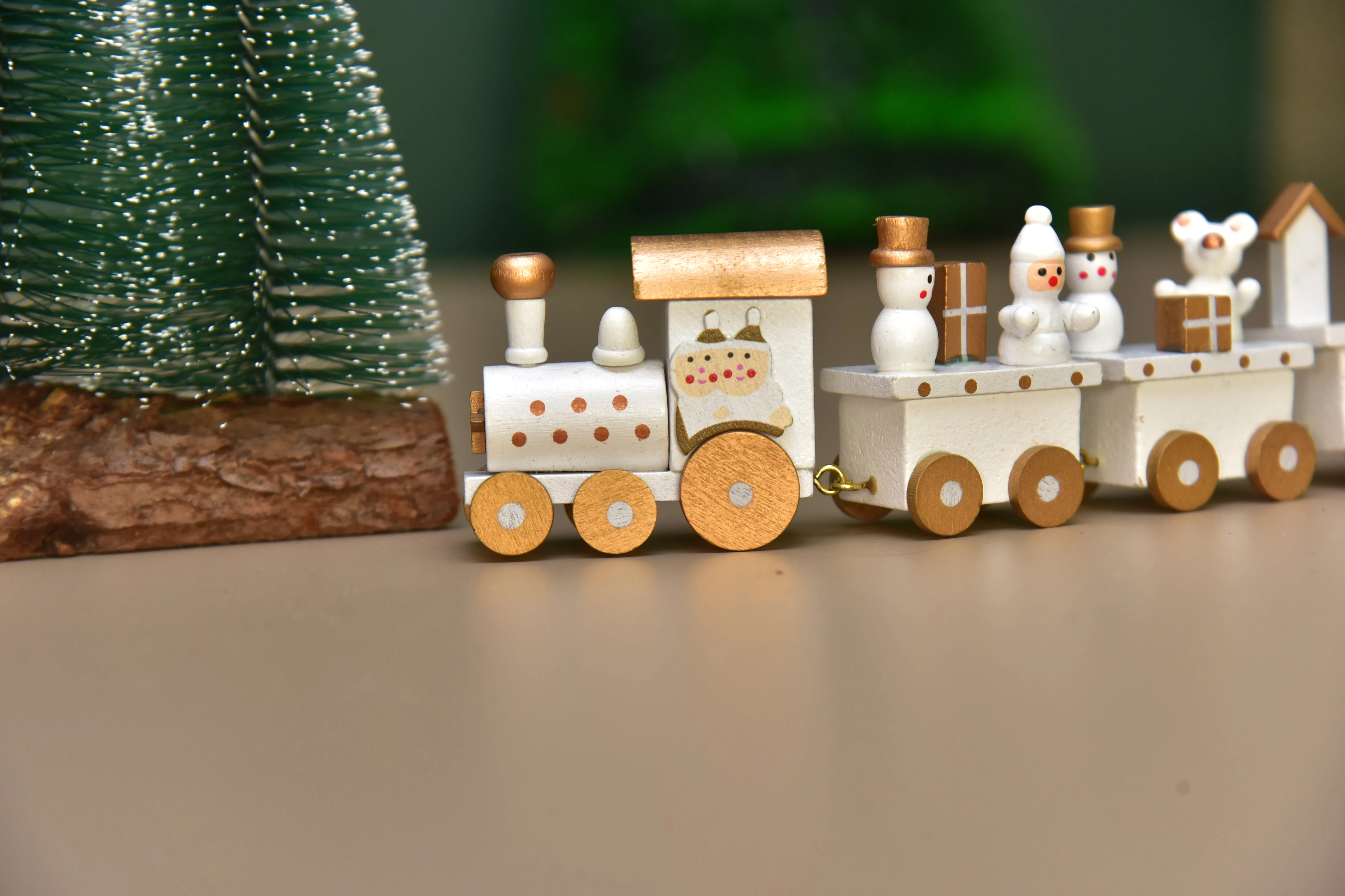 wooden Christmas train for decoration - Image 9