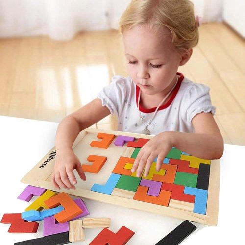 Wooden Tetris Jigsaw Puzzle 40 Pcs - Image 7