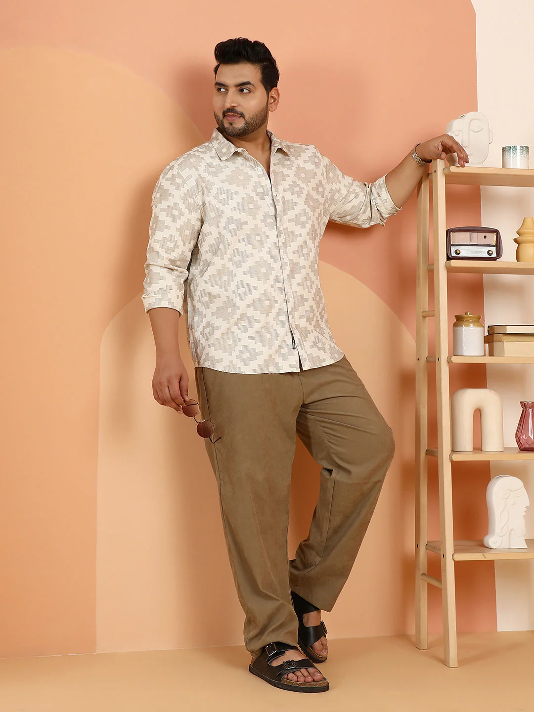 Woven Geoemetric-Steps Shirt - Image 6