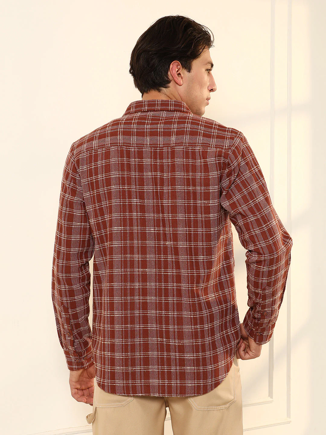 Woven Static-Plaid Shirt - Image 4