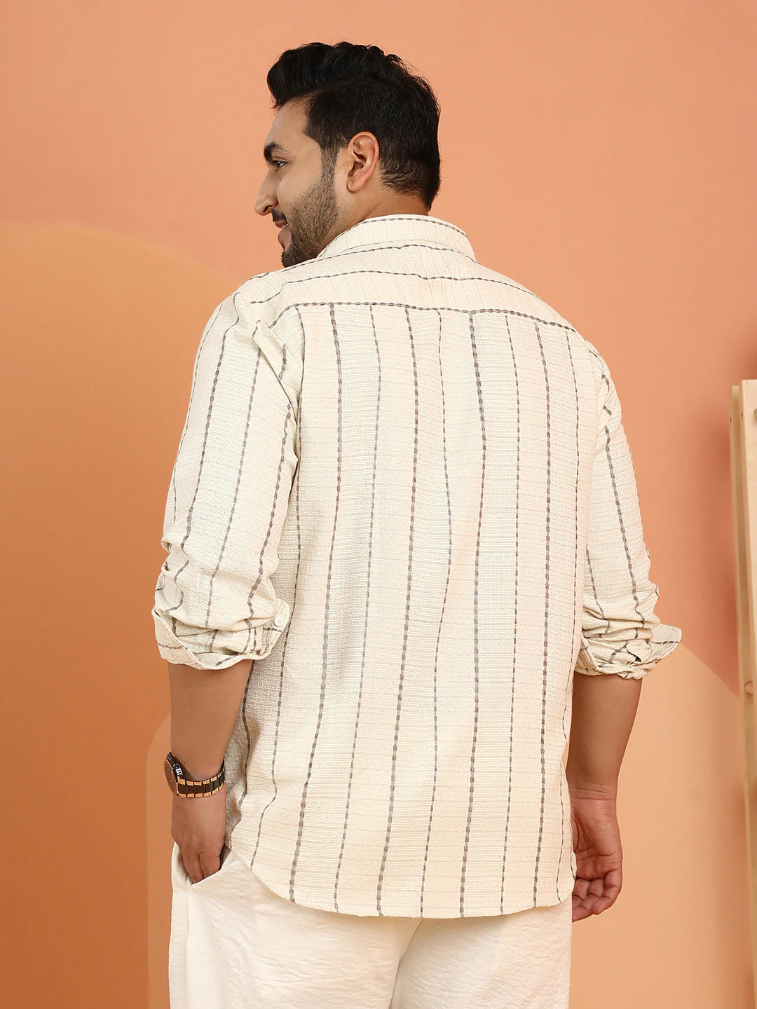 Woven-Striped Tactile Shirt - Image 4