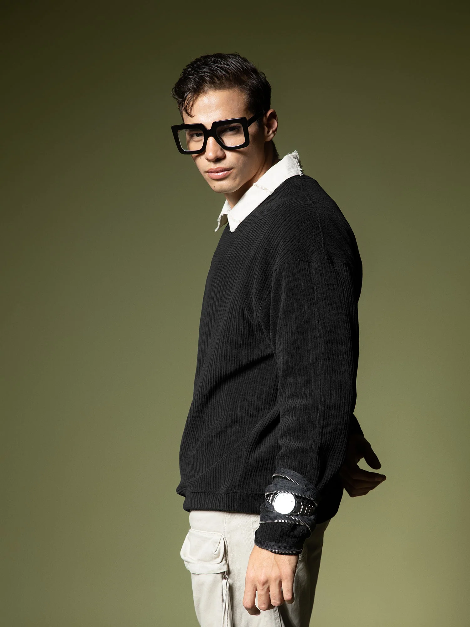 Woven texture sweatshirt - Image 34