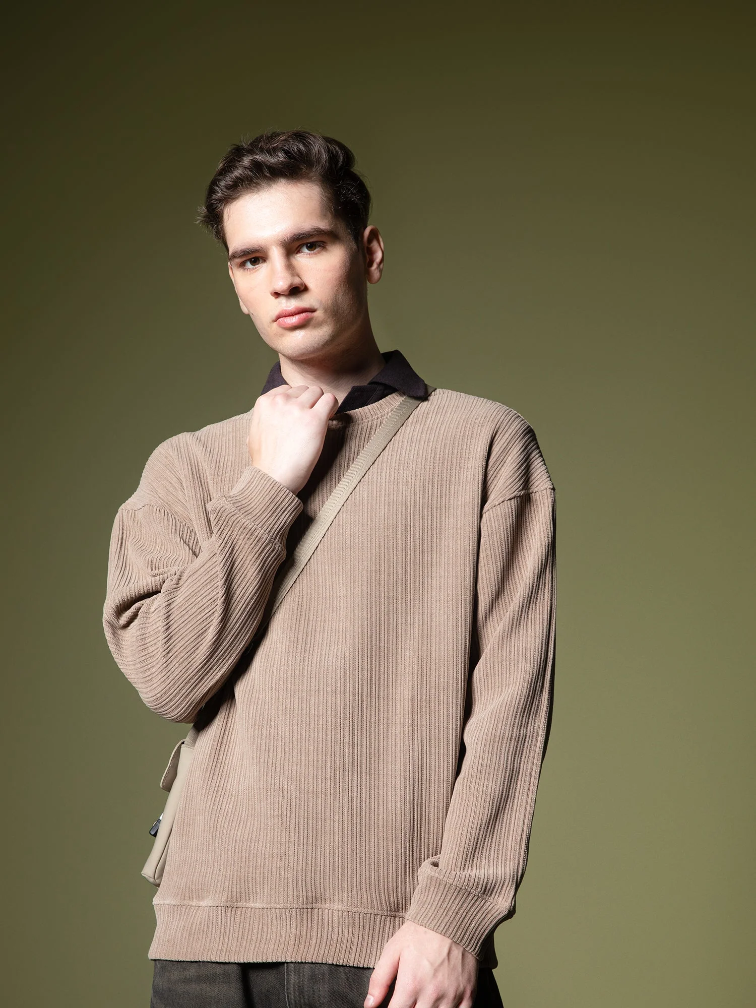 Woven texture sweatshirt - Image 43