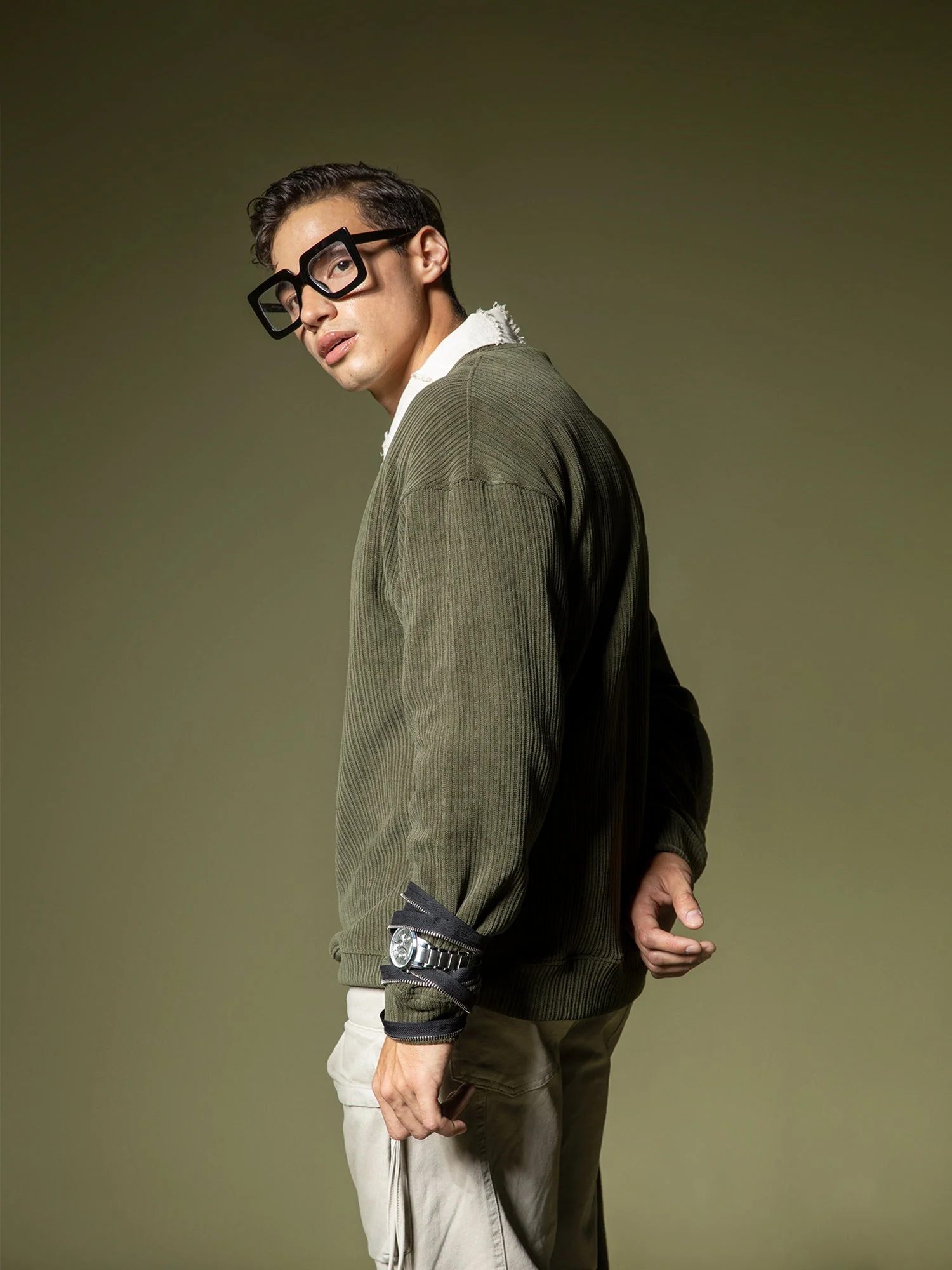 Woven texture sweatshirt - Image 50