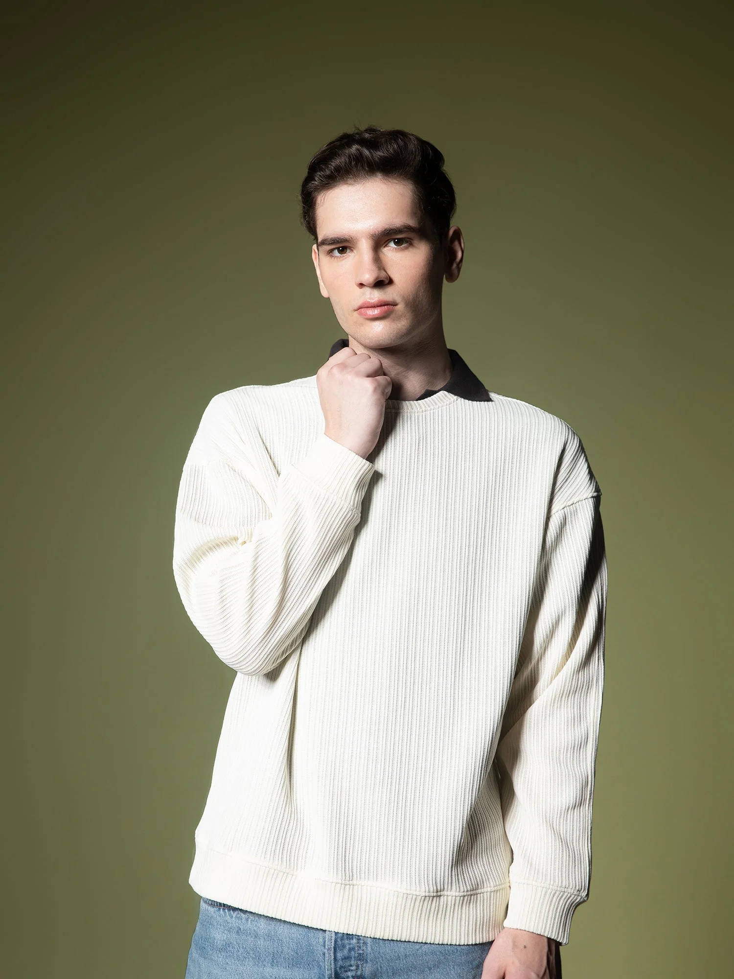 Woven texture sweatshirt - Image 21