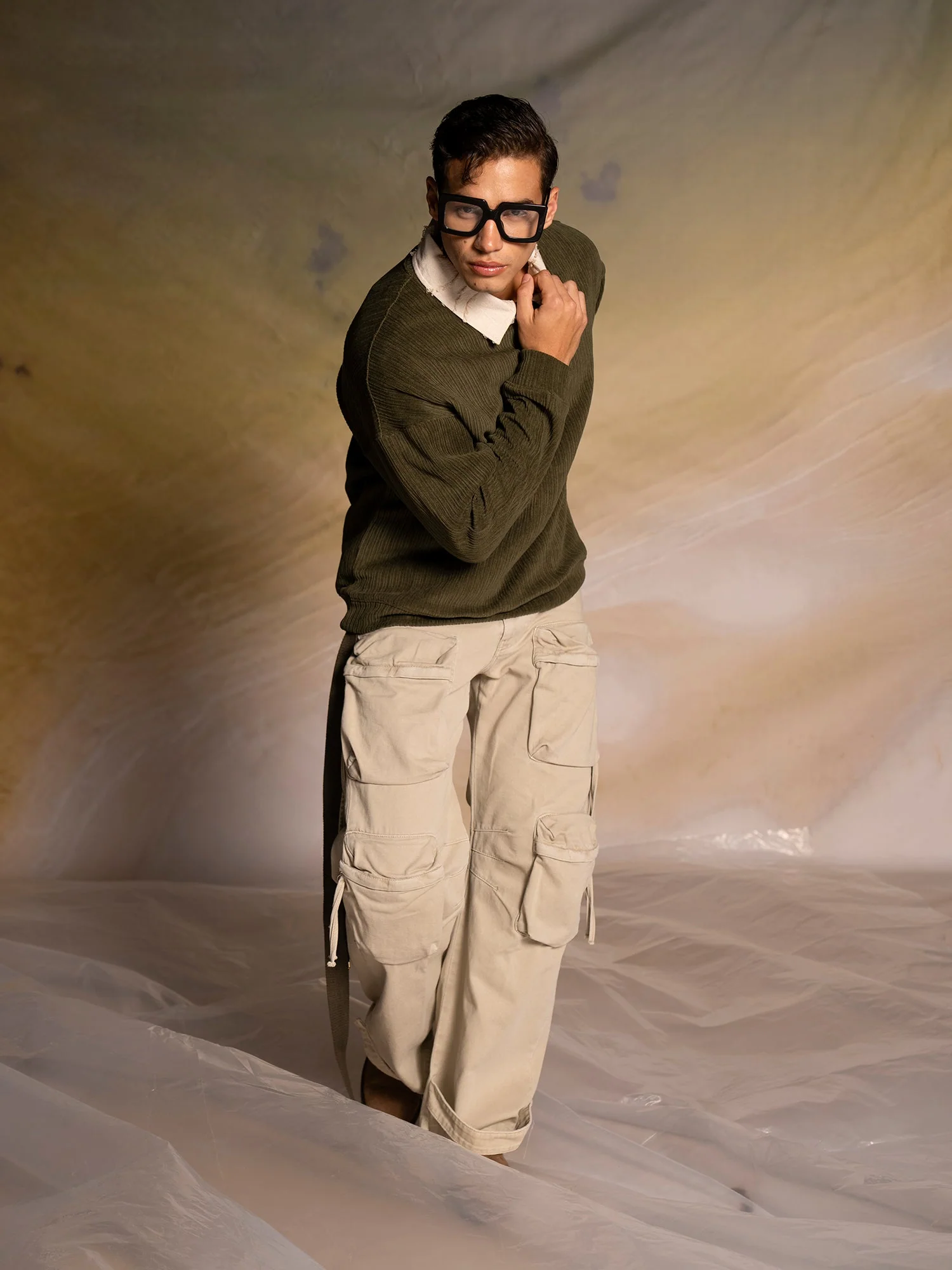 Woven texture sweatshirt - Image 3