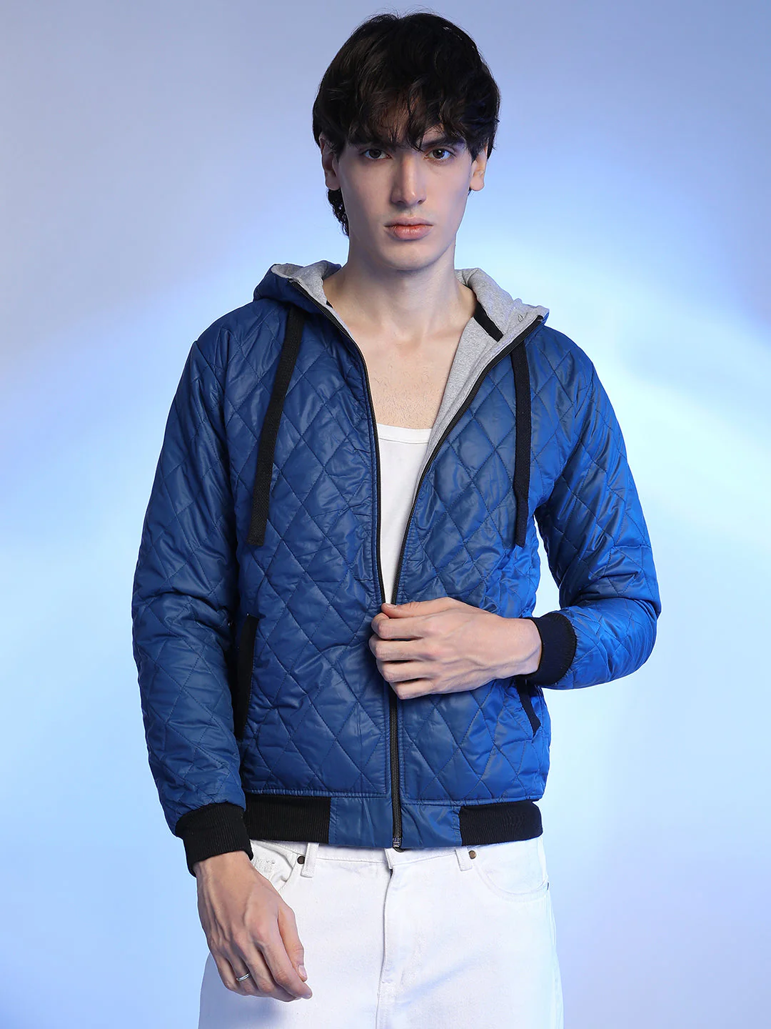 XYNG Rhombus-Quilted Bomber Jacket - Image 2