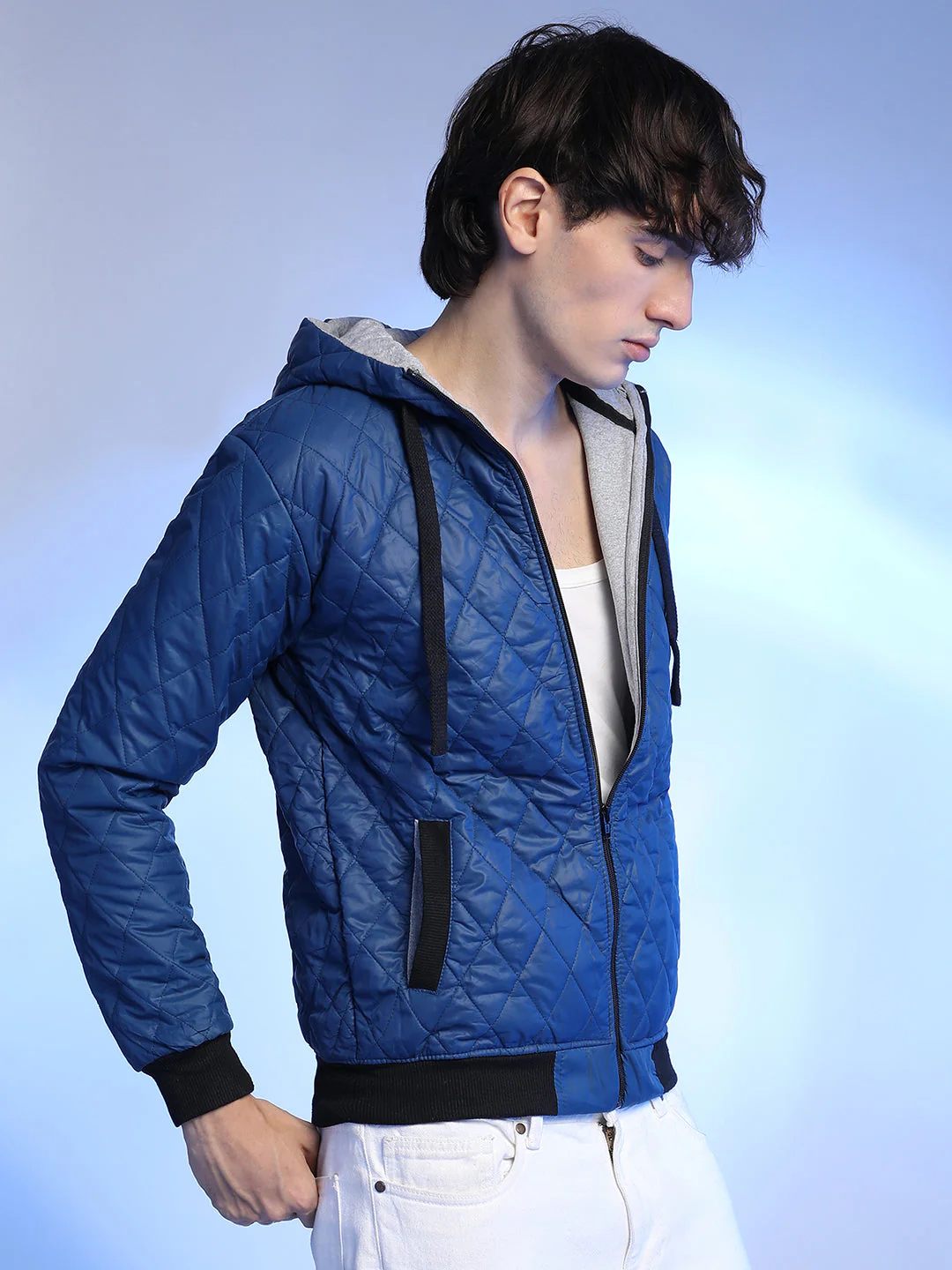 XYNG Rhombus-Quilted Bomber Jacket - Image 3