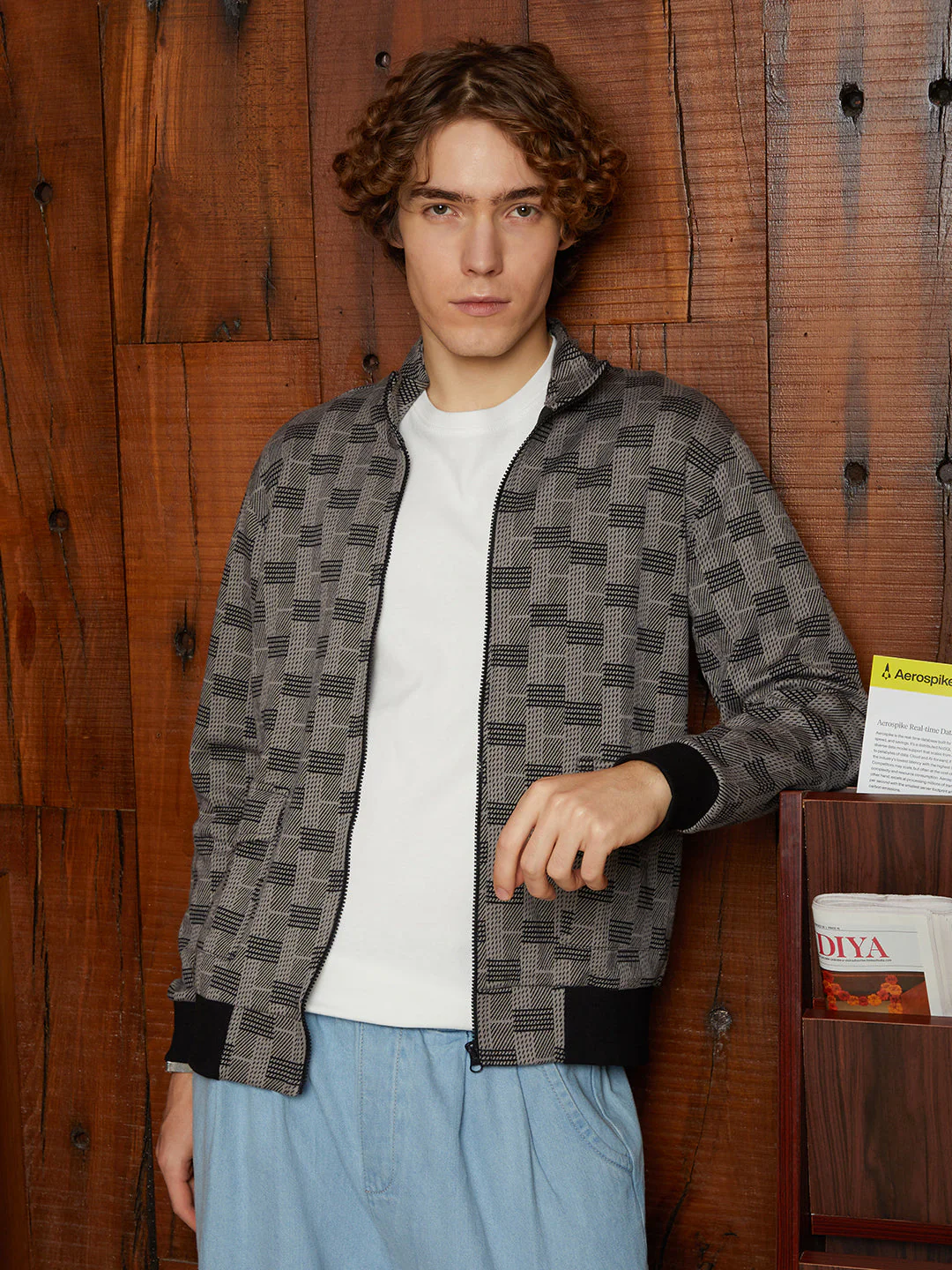 XYNG Zip-Front Brick Jacket - Image 2